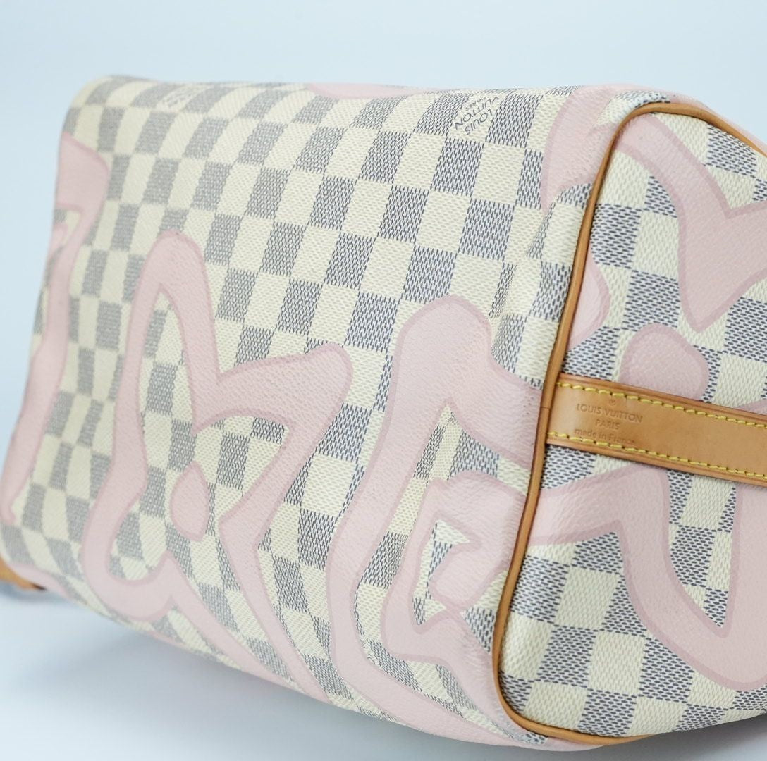 LOUIS VUITTON Damier Azur Speedy Bandouliere 30 N41052 Tahiti Collection Summer