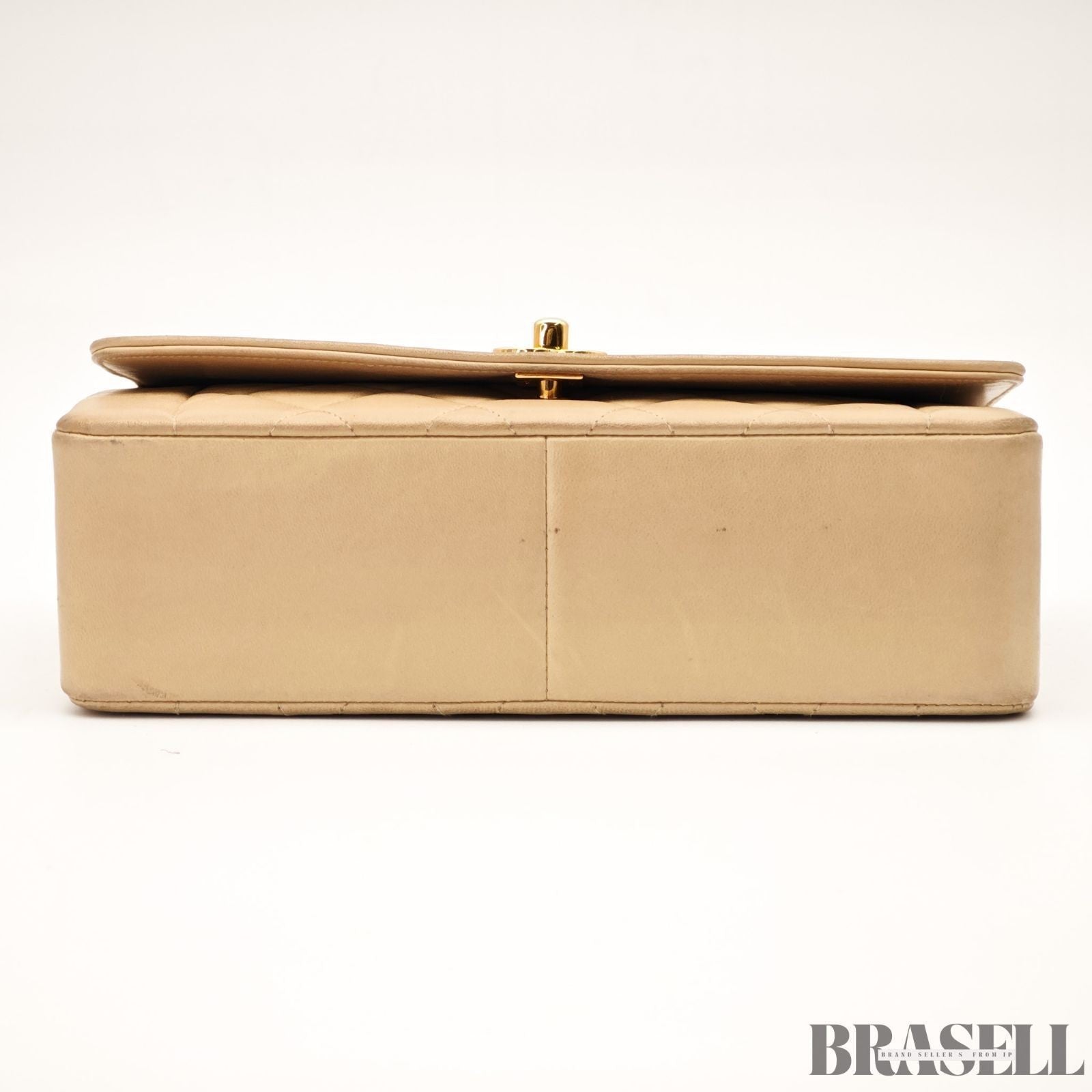 CHANEL Diana Flap 25 Matelasse Shoulder Bag Beige With Box Dust Bag Card