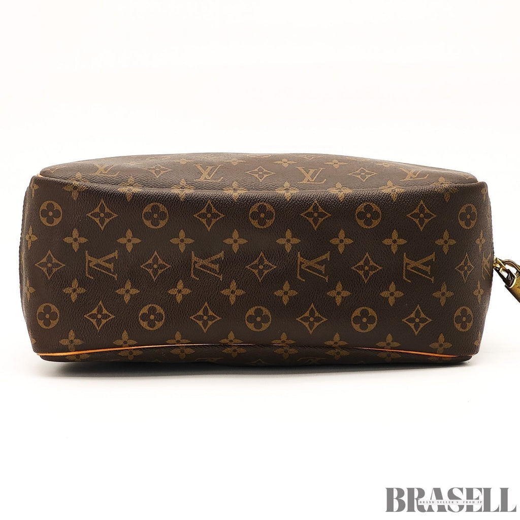 LOUIS VUITTON Deauville Hand Bag Monogram Leather Canvas Brown M47270 MB0055