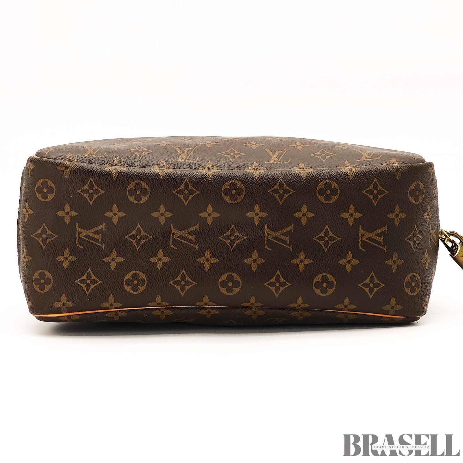 LOUIS VUITTON Deauville Hand Bag Monogram Leather Canvas Brown M47270 MB0055