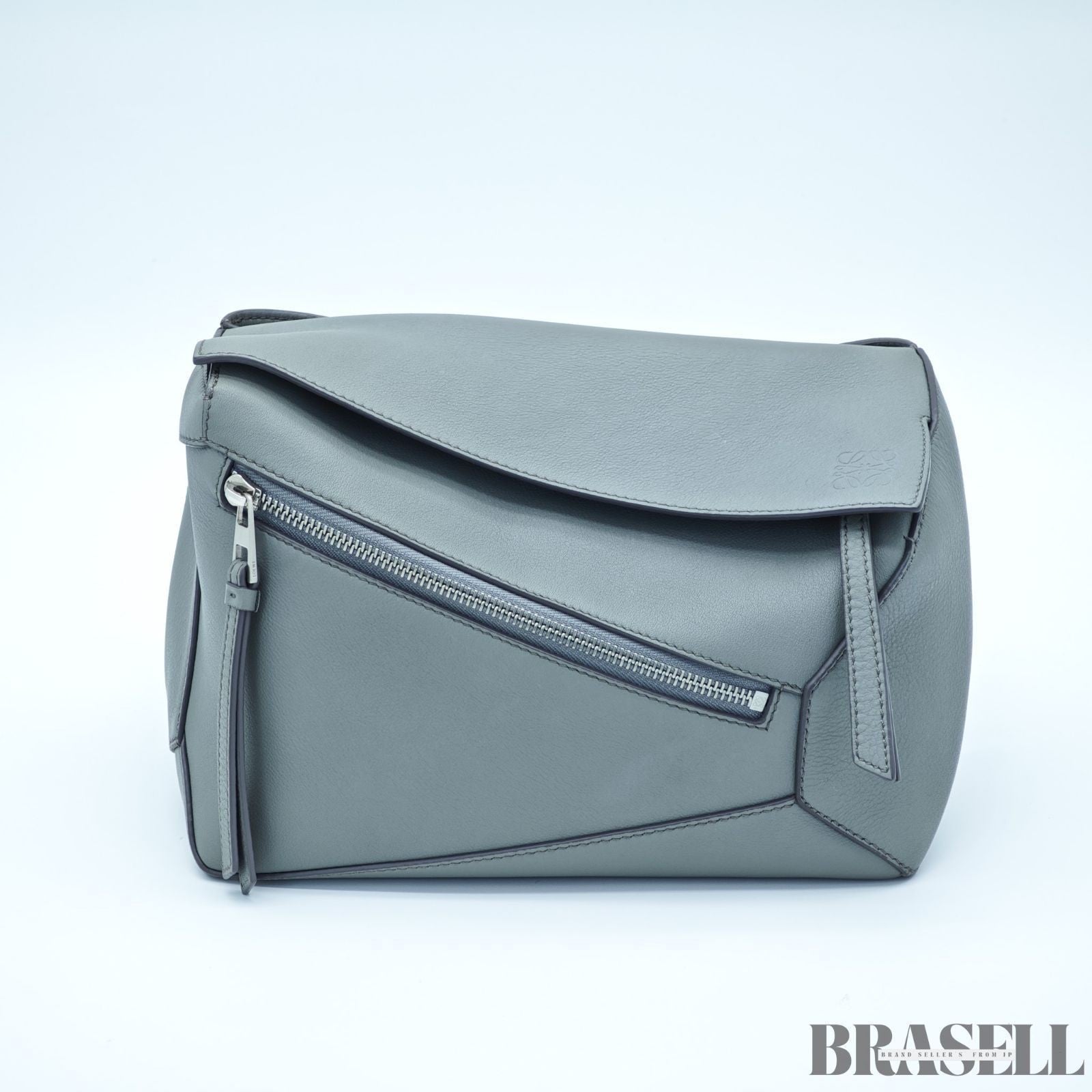 LOEWE Puzzle Bum Bag Small B510P35X09 Unique Cube-shaped Body/Shoulder Bag Gray