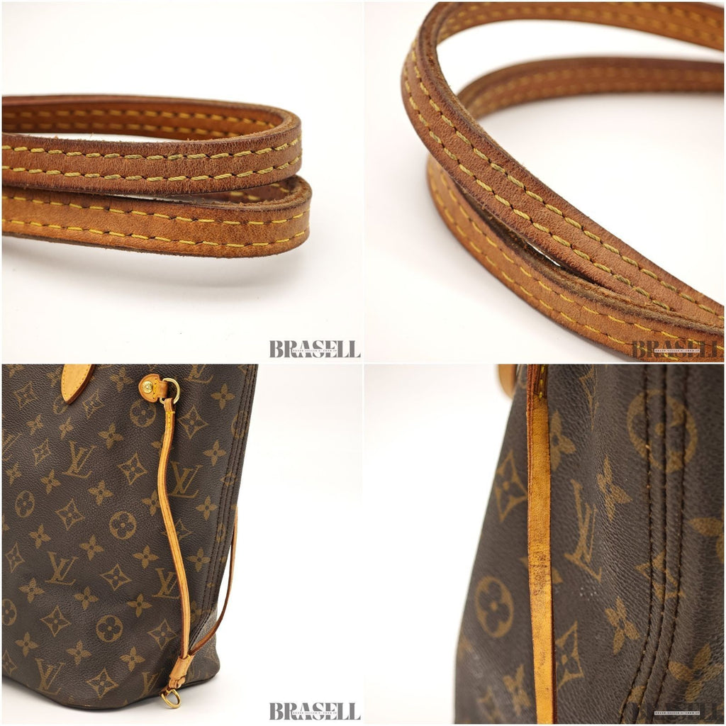 LOUIS VUITTON Neverfull MM Monogram Canvas Tote Bag M40156 France Made VI0078