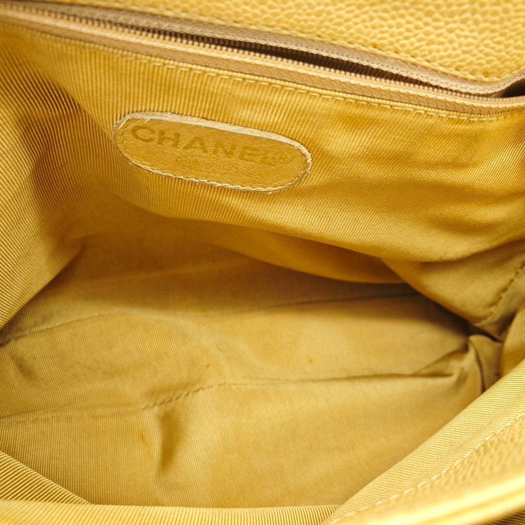 CHANEL Turnlock Chain Tote Bag Beige Women's