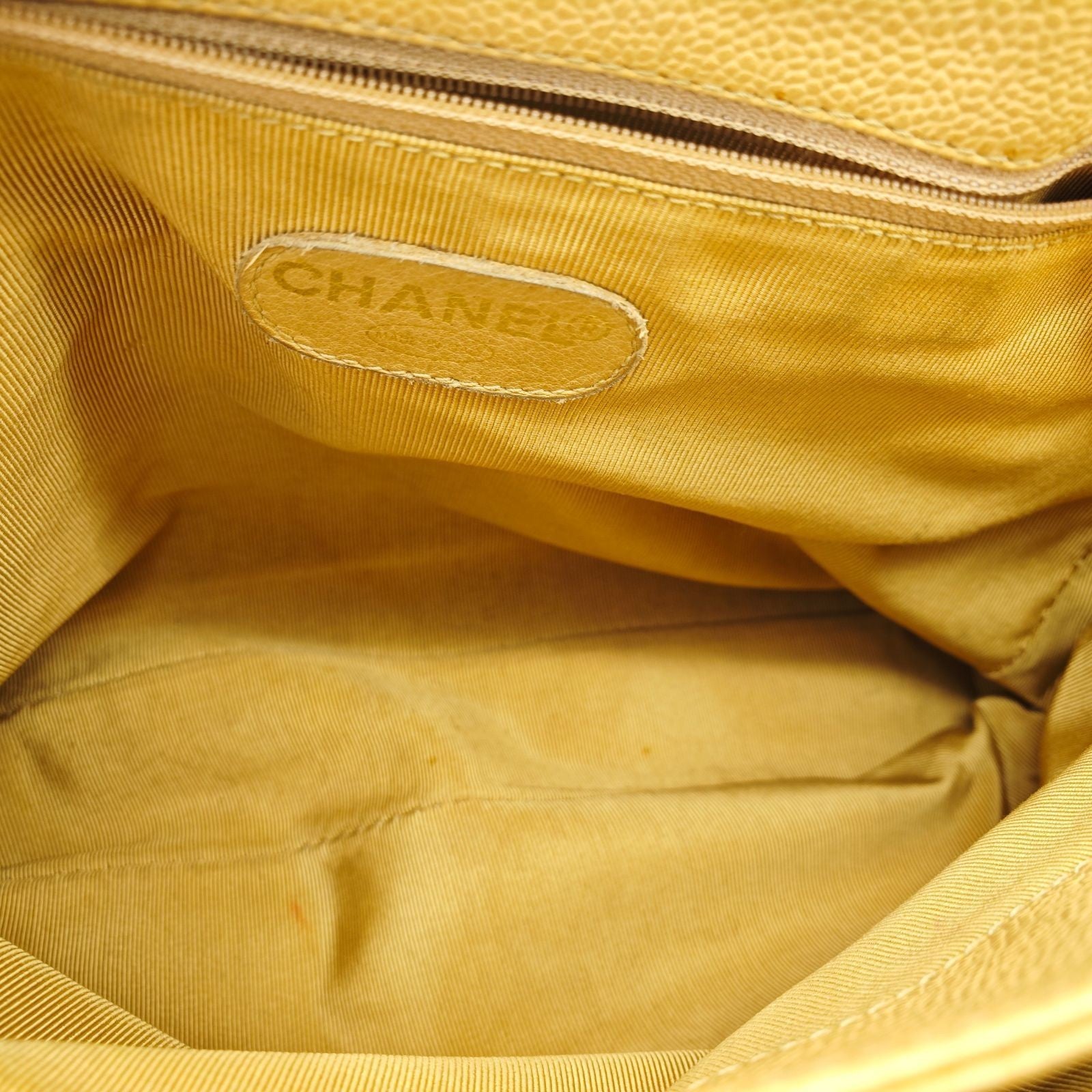 CHANEL Turnlock Chain Tote Bag Beige Women's