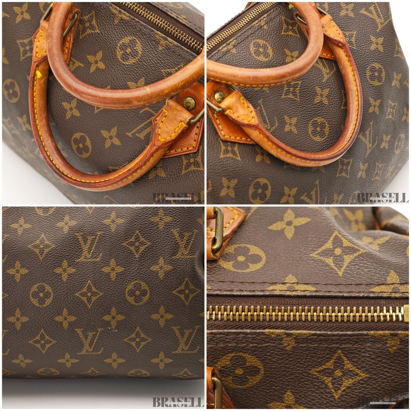 LOUIS VUITTON Monogram Speedy 30 M41526 Handbag Mini Boston Bag Brown Women