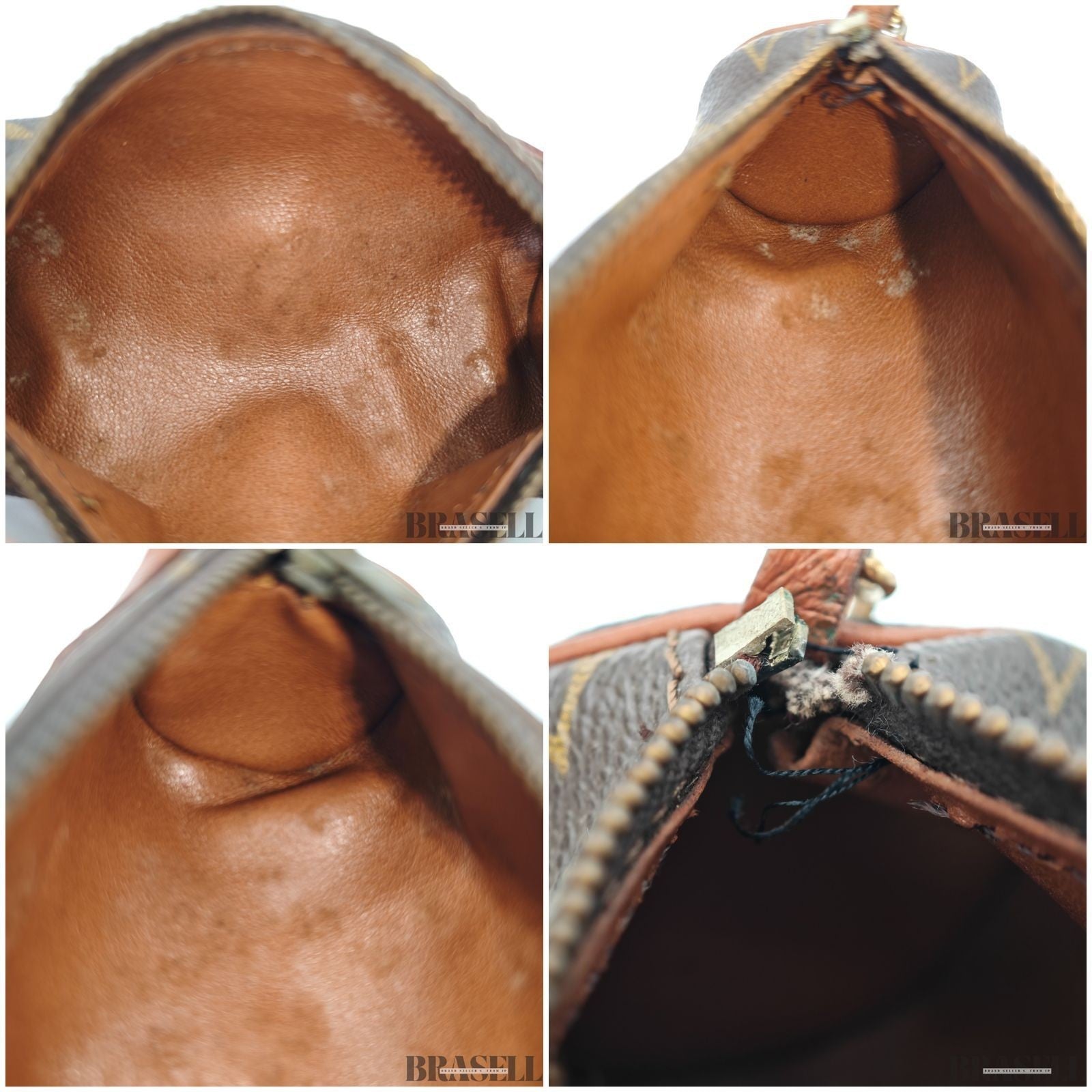 Auth Louis Vuitton Monogram Papillon GM M51365 Handbag Tote Bag Brown w/Poach