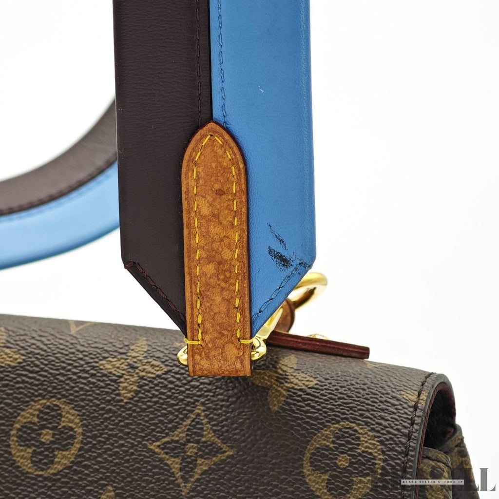 Louis Vuitton Cluny M42735 Damier Azur Handbag Shoulder Bag 2Way Flap Brown