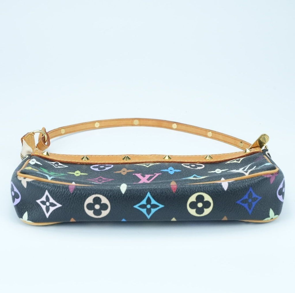 LOUIS VUITTON M92648 Multicolor Pochette Accessoires Noir Black Takashi Murakami