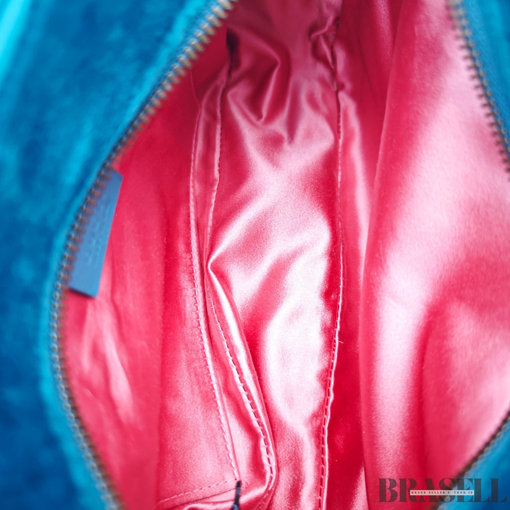 GUCCI Quilted Small Bag 447632 Velvet Green