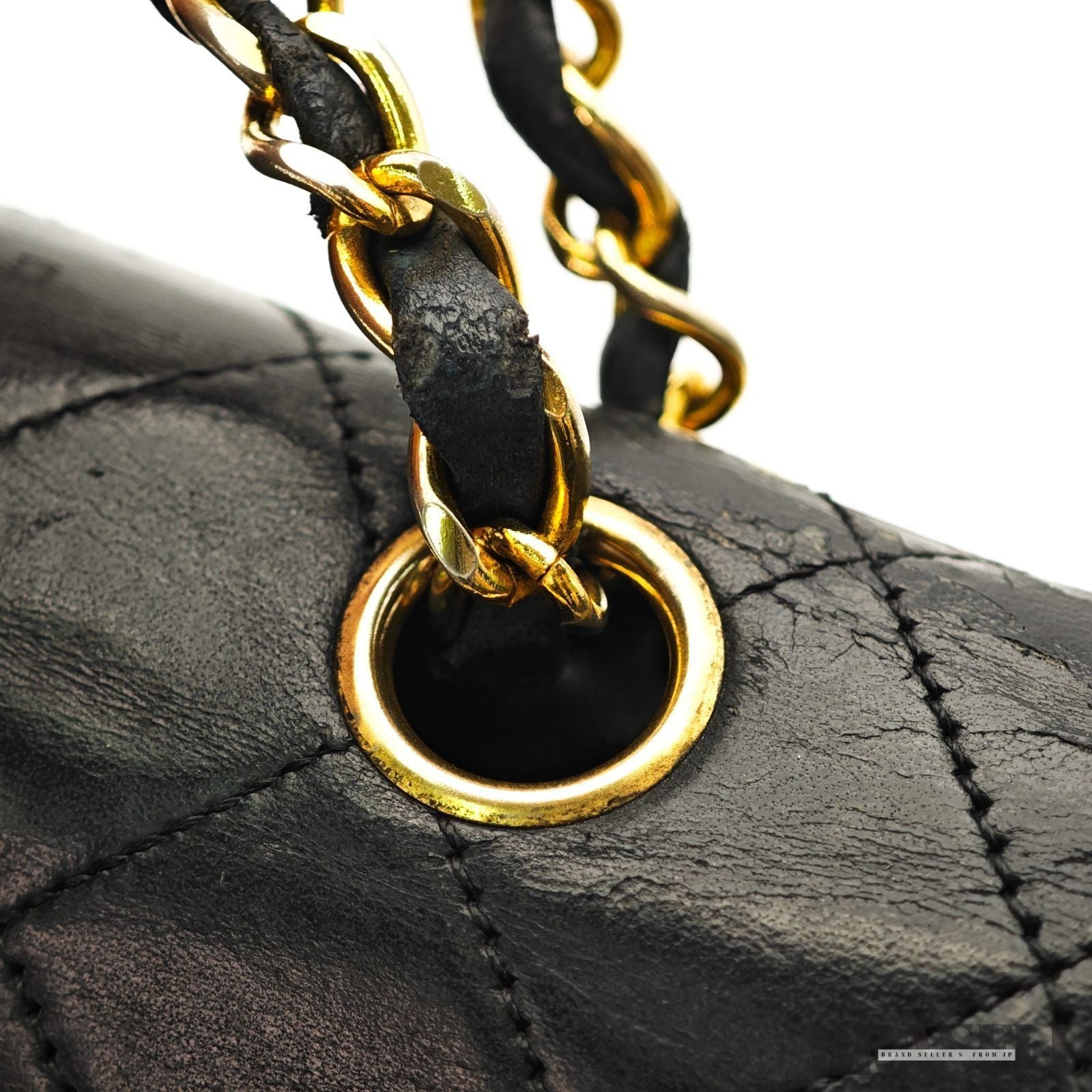 CHANEL Matelassé A01112 Black Handbag Black Woman Chain Shoulder Bag Leather