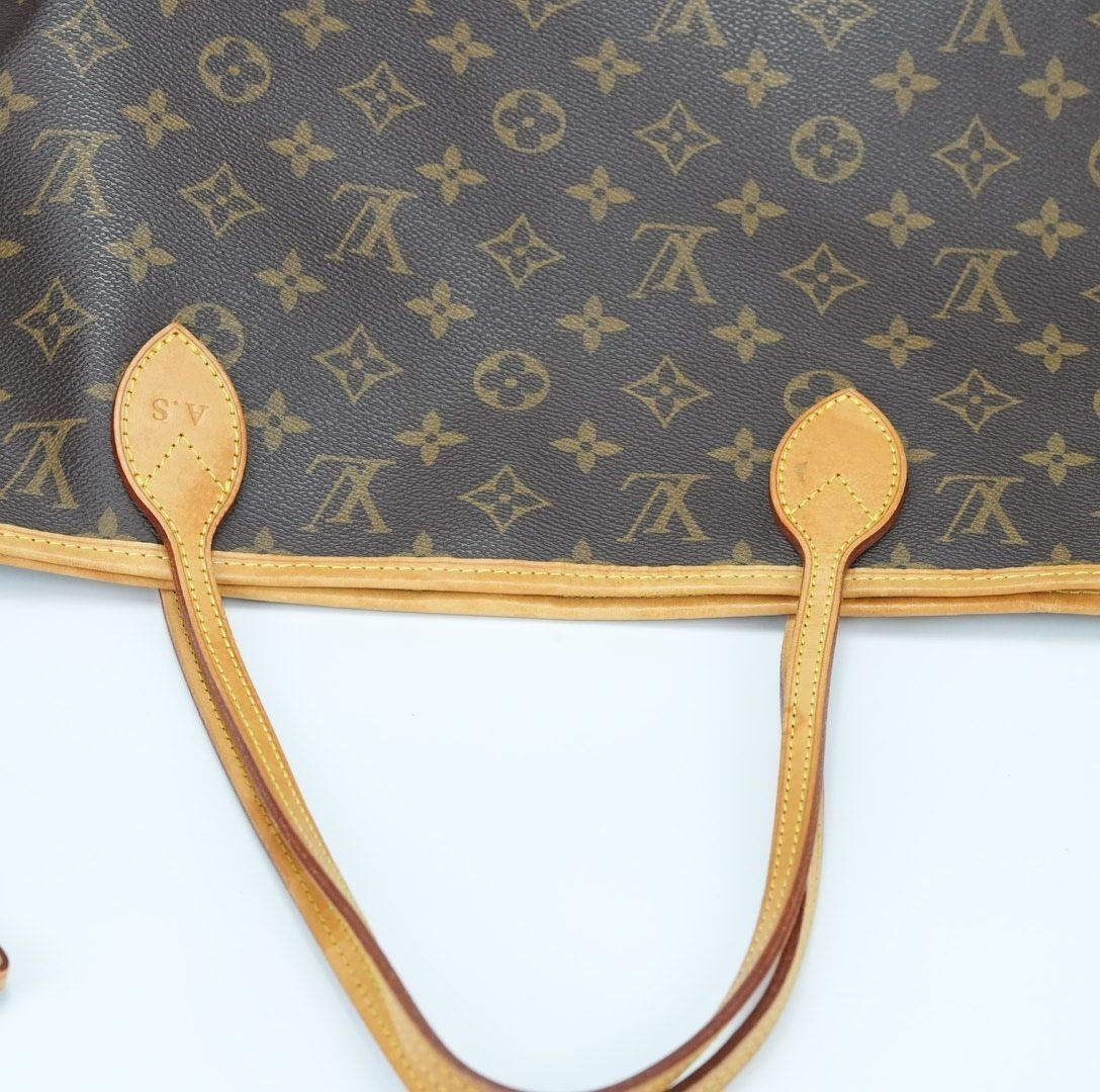 LOUIS VUITTON Monogram Neverfull MM Pivoine Tote Bag with Pouch M41178