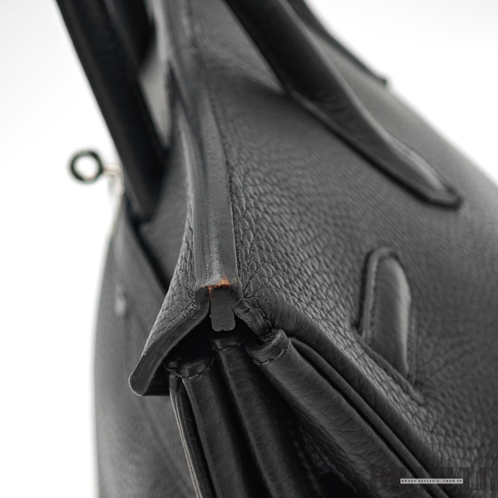 HERMES Birkin 35 Hand Bag Tote Bag Black Noir Taurillon Clemence Women