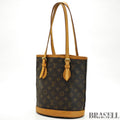 LOUIS VUITTON Bucket PM M42238 Monogram Shoulder Tote Bucket Bag Brown Women’s
