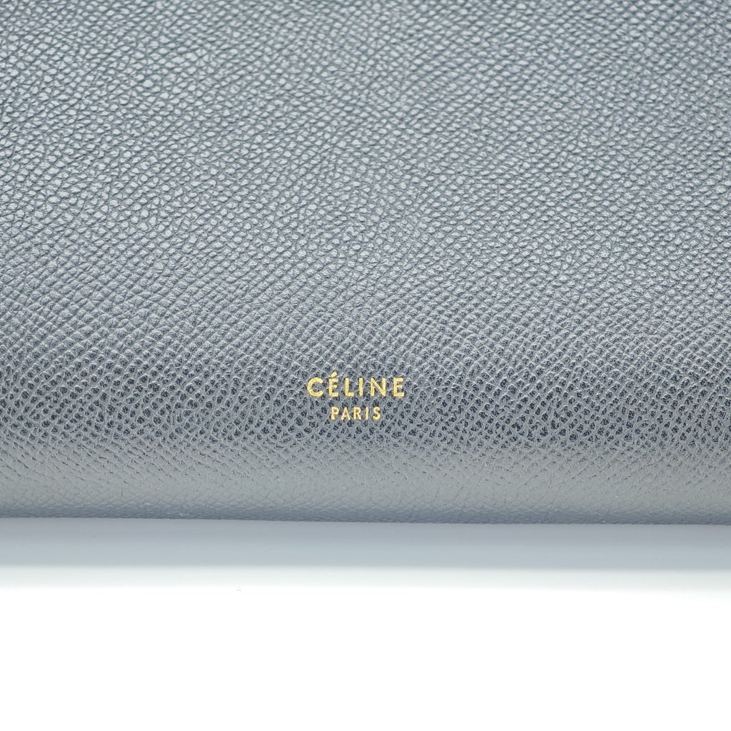 CELINE Luggage Shoulder Bag Leather 2-Way Black Women's