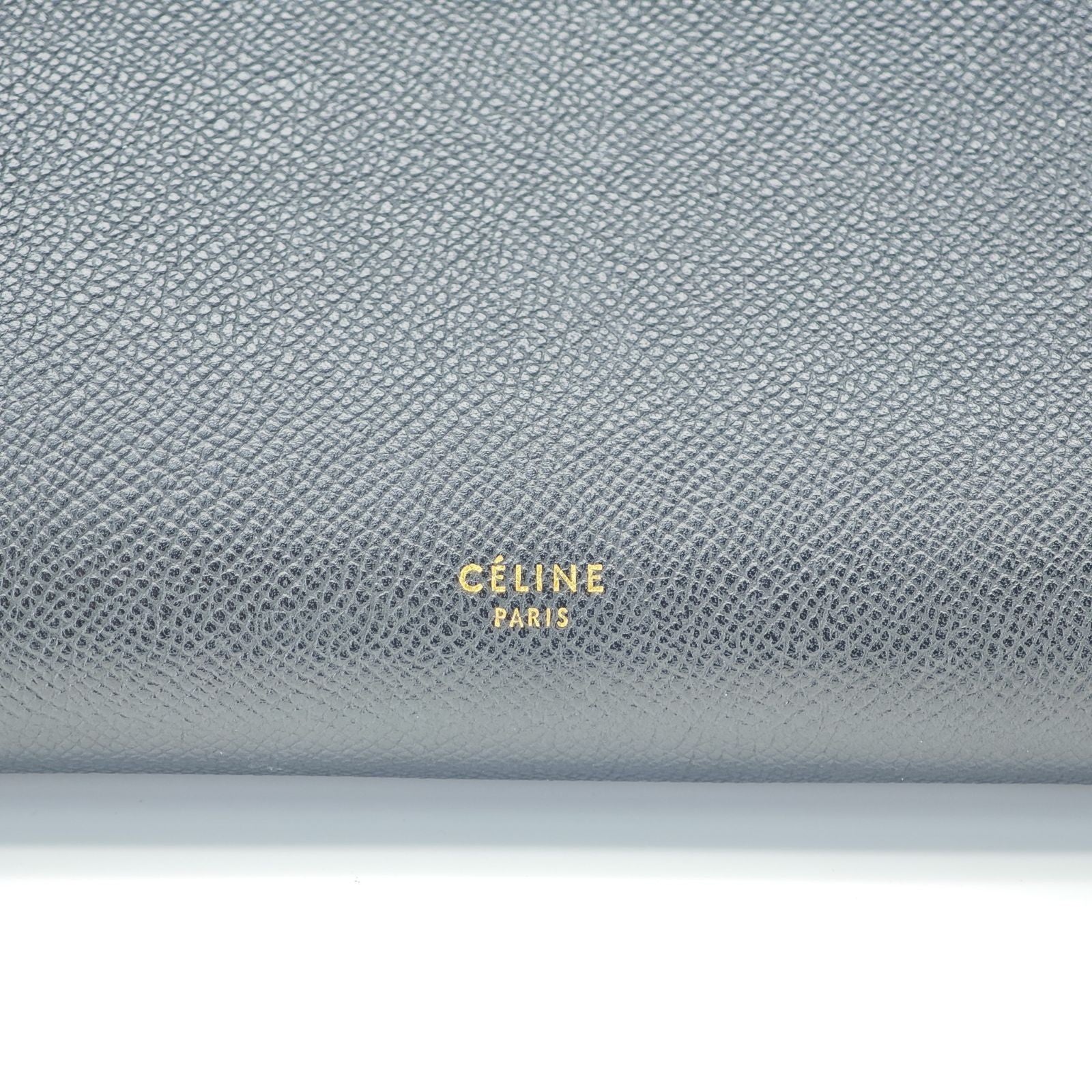 CELINE Luggage Shoulder Bag Leather 2-Way Black Women's