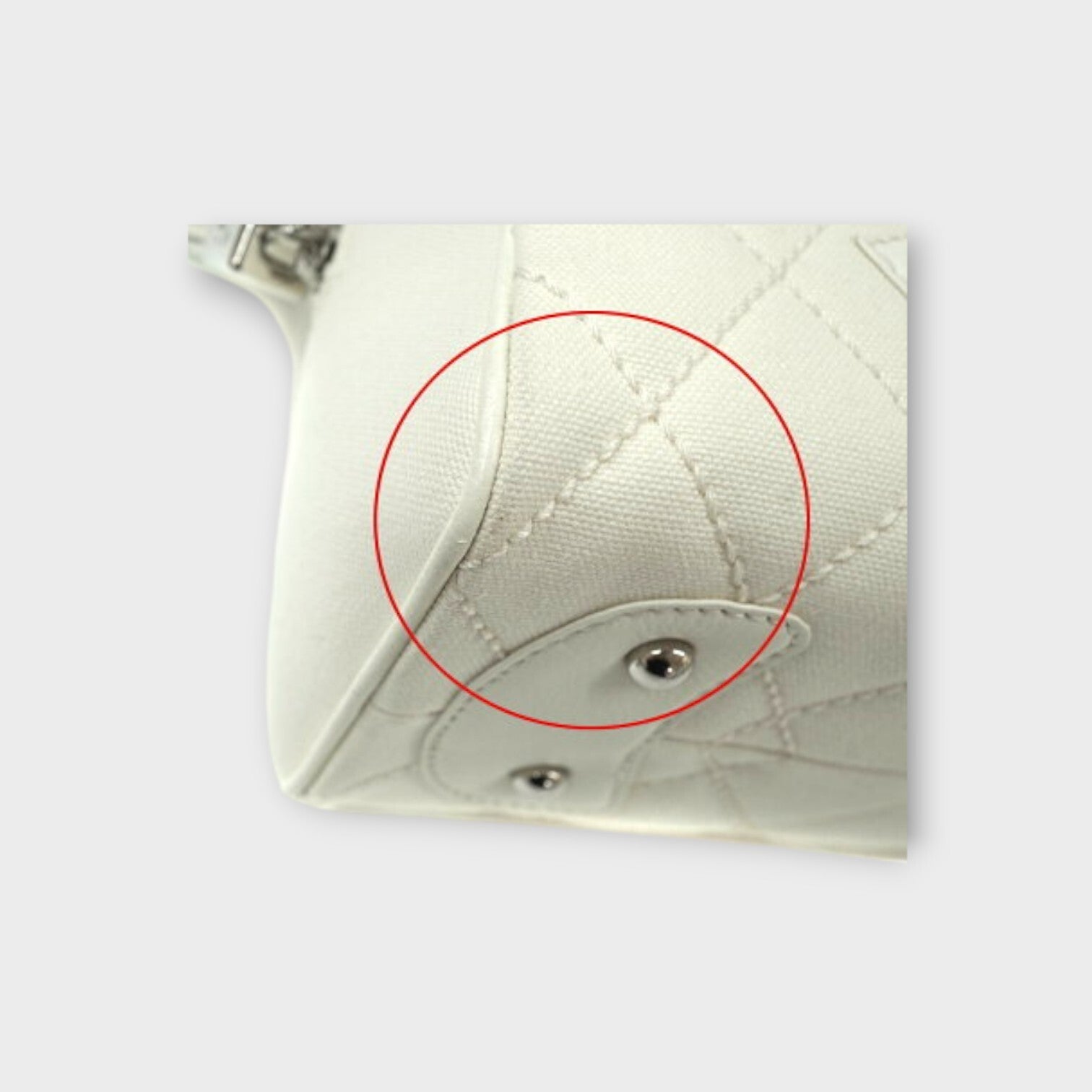 CHANEL Matelassé Mini Boston Bag A20996 Ladies Handbag  Leather White