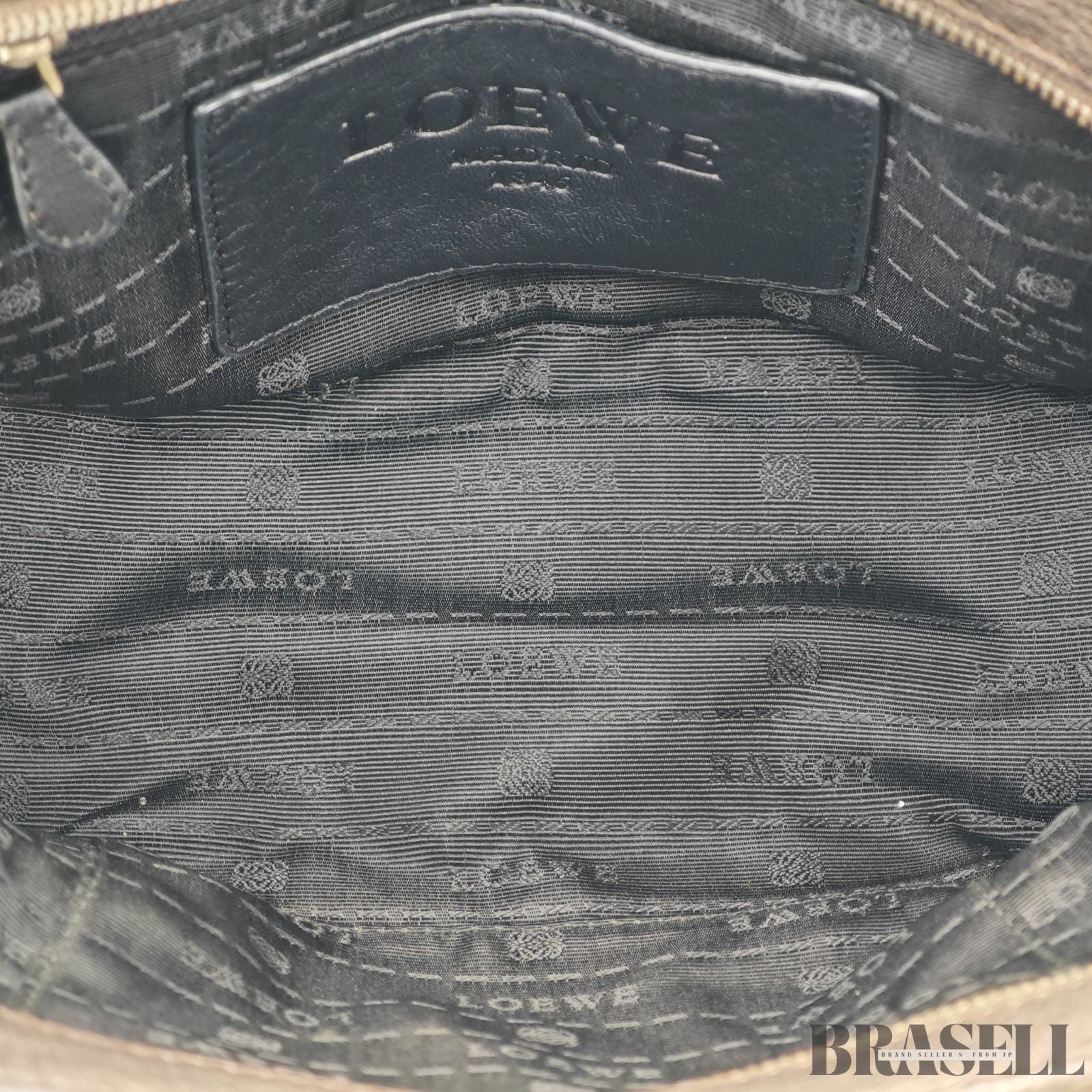 LOEWE Amazona 23 Bag Horizontal Handbag Gunmetal Women's and Men's