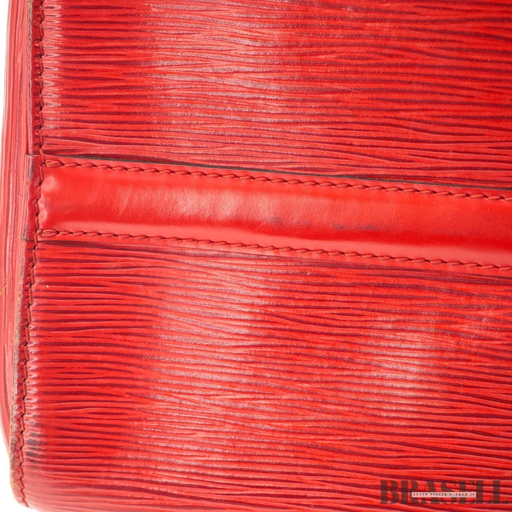 Louis Vuitton Epi Leather Speedy 30 Red Vintage Handbag Mini Boston Bag Women