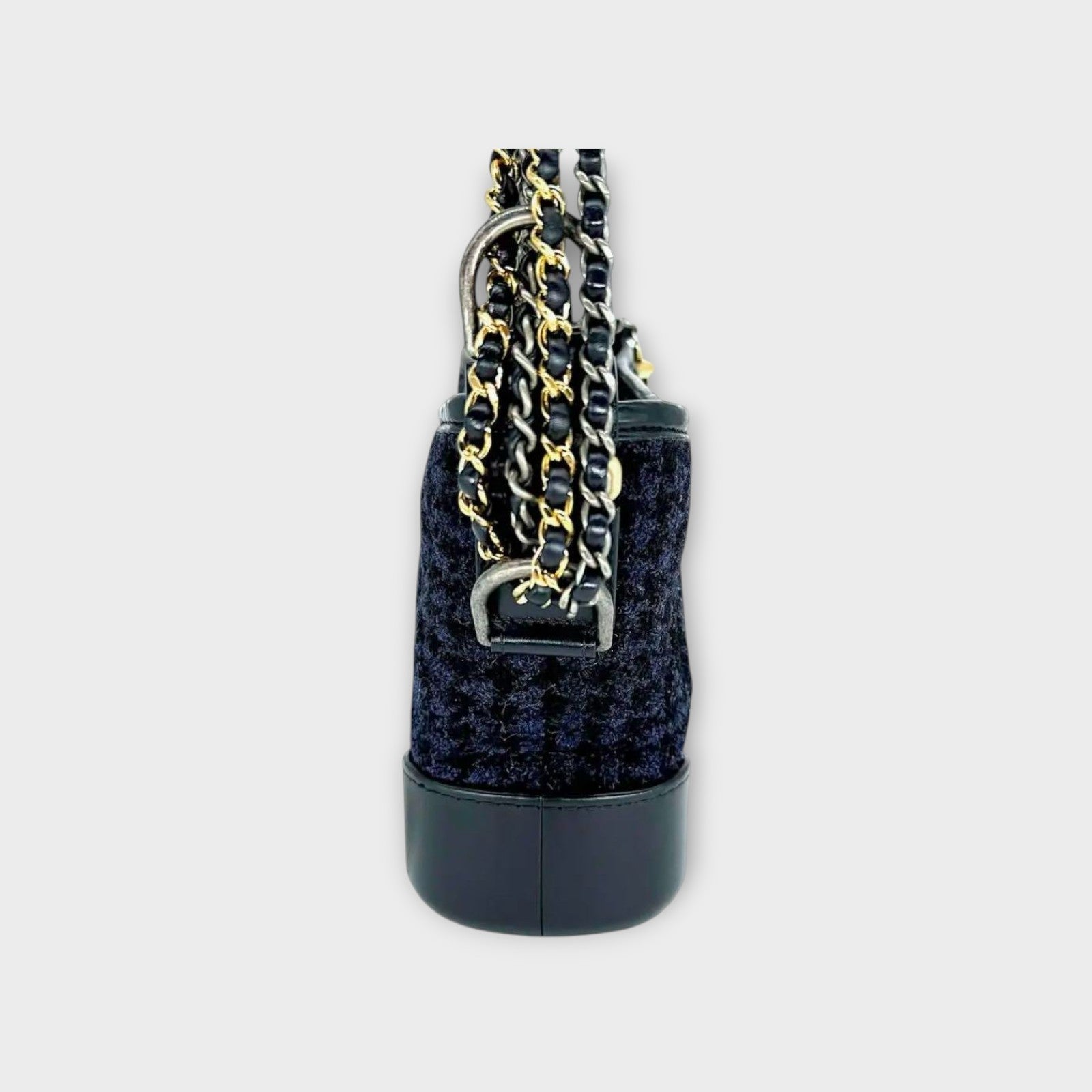 CHANEL Small Hobo Chain Shoulder Bag Gabrielle Tweed