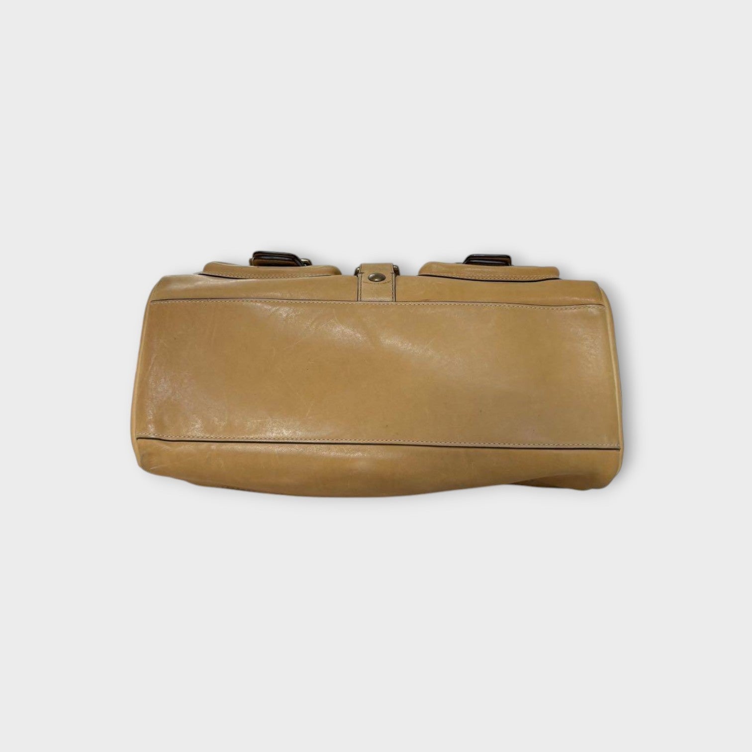 Coach Legacy 65th Turnlock Satchel Bag Handbag Brown Gold Hardware【B】