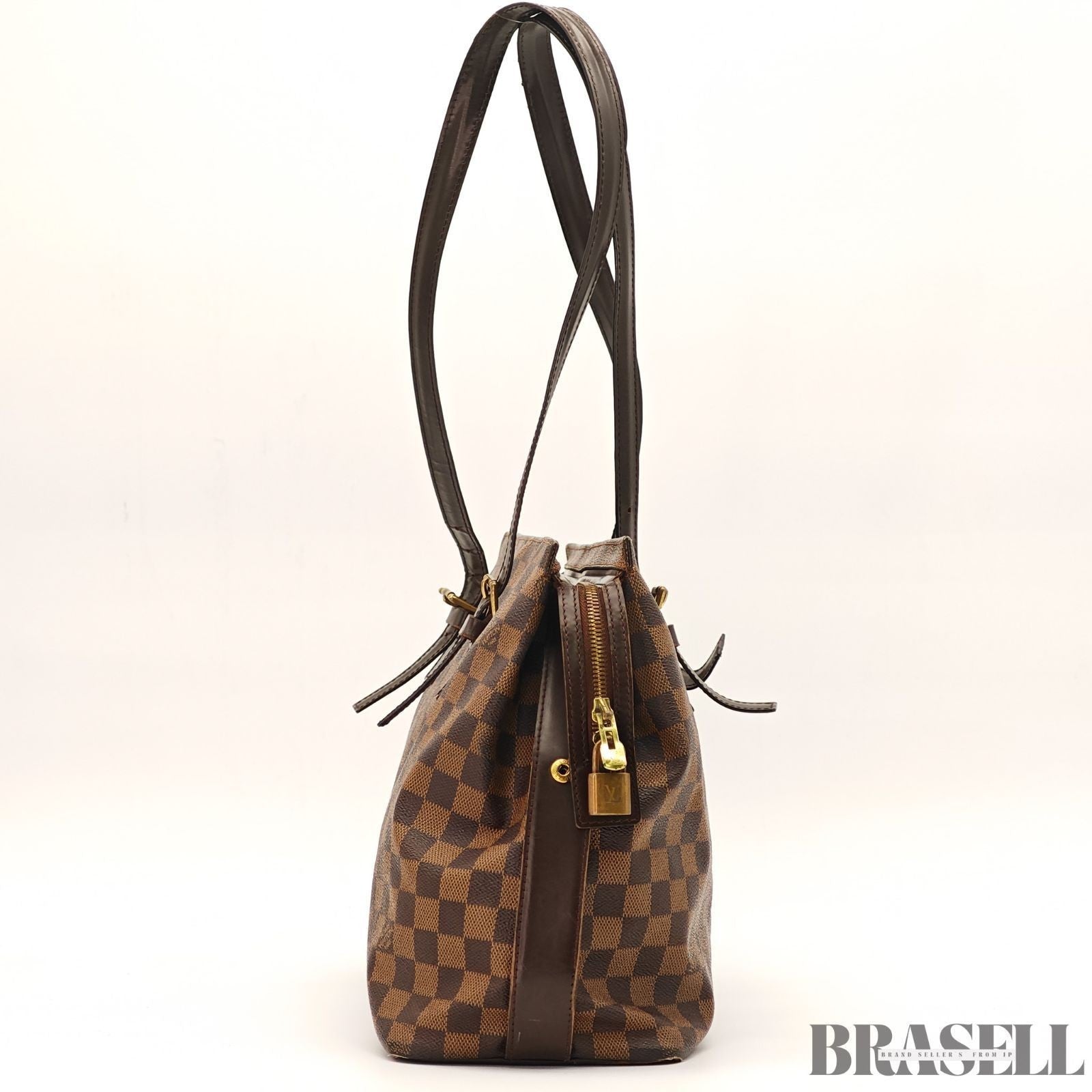 Louis Vuitton Chelsea N51119 Handbag Tote Bag Horizontal Large Capacity Brown
