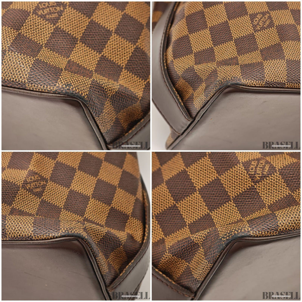 LOUIS VUITTON Chelsea Shoulder Tote Bag Damier Leather Canvas Brown N51119