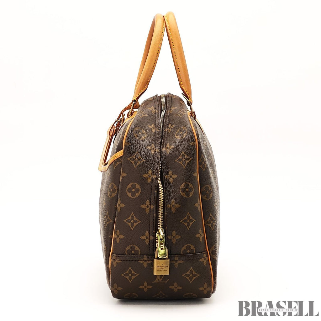 LOUIS VUITTON Deauville Hand Bag Monogram Leather Canvas Brown M47270 MB0055