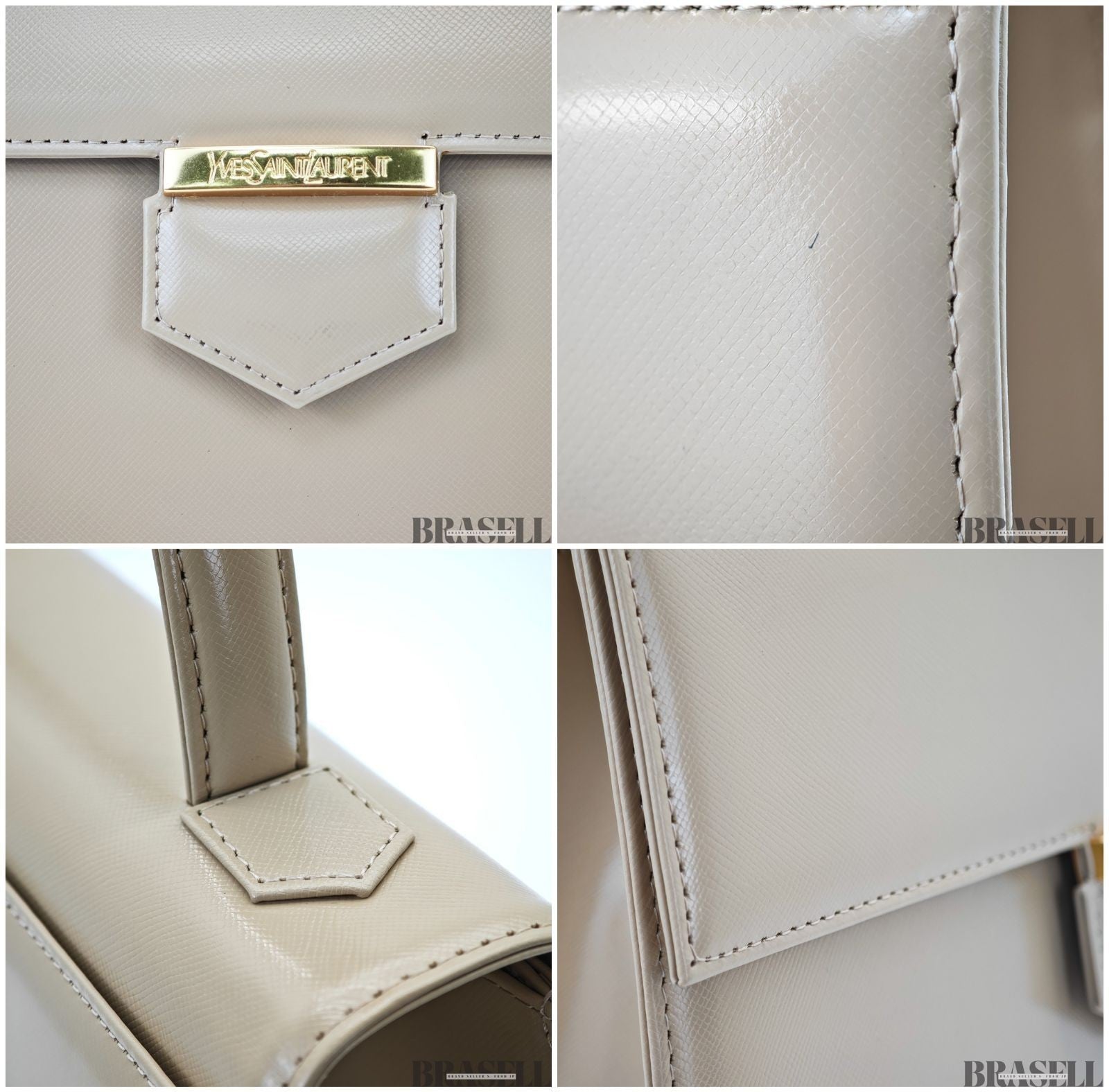 Yves Saint Laurent Vintage Style Top Handle Bag with Logo Hardware