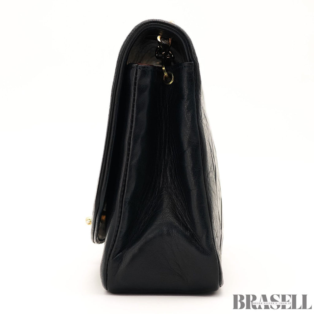 Chanel Diana 25 Bag Handbag Matelassé Flap Black Lambskin Women’s Guarantee Card
