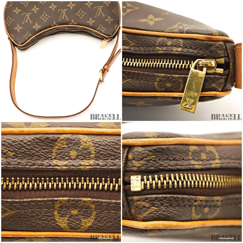Louis Vuitton Monogram Croissant MM M51510 Bag Handbag Crescent Brown