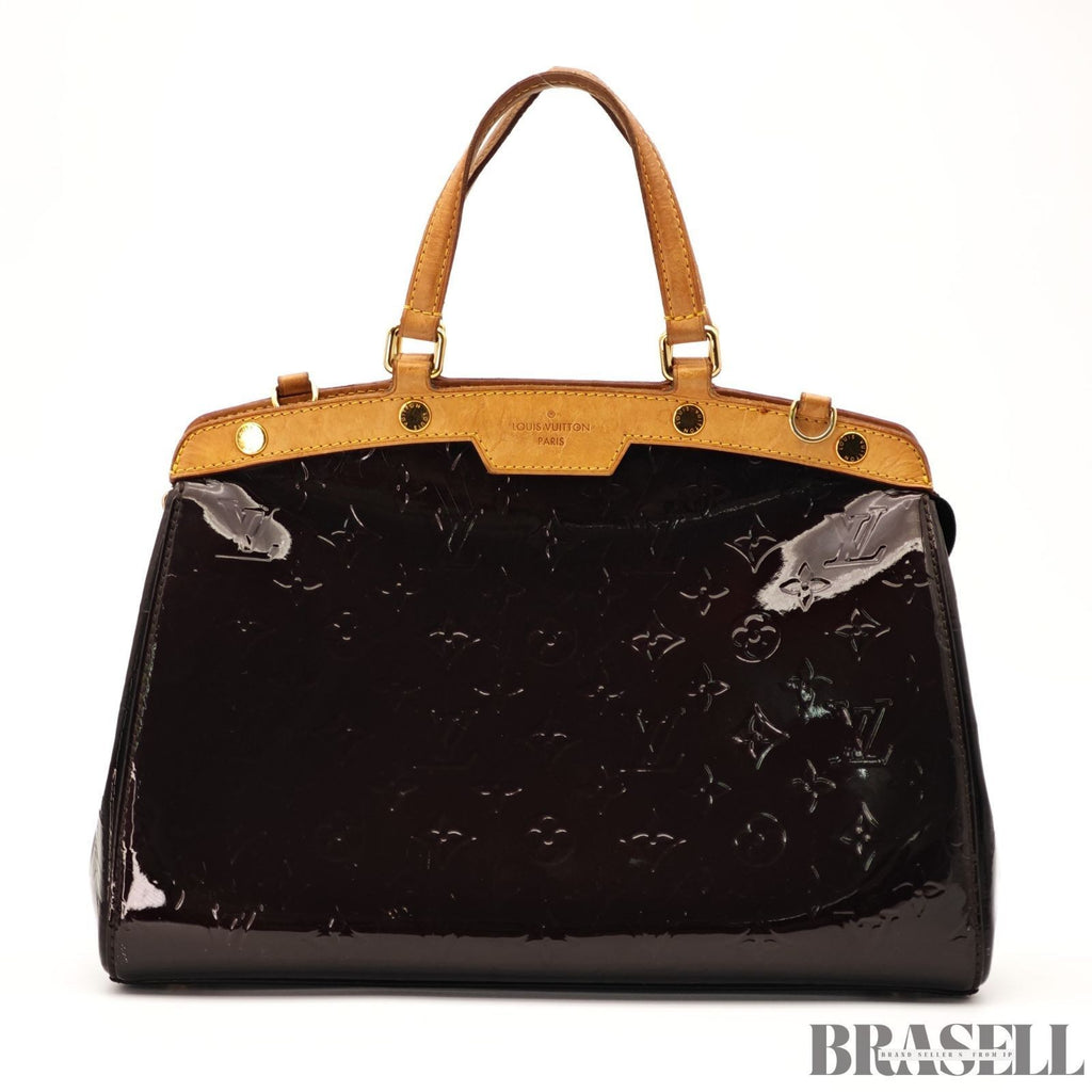 LOUIS VUITTON Monogram Vernis Blair MM Hand Bag 2way M91619 Auth Brown