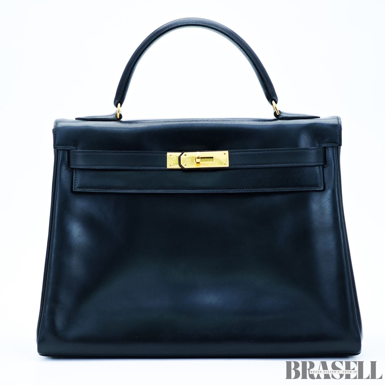 Borsa Hermès Kelly 32 borsa borsetta nera donna hardware oro con scatola e...