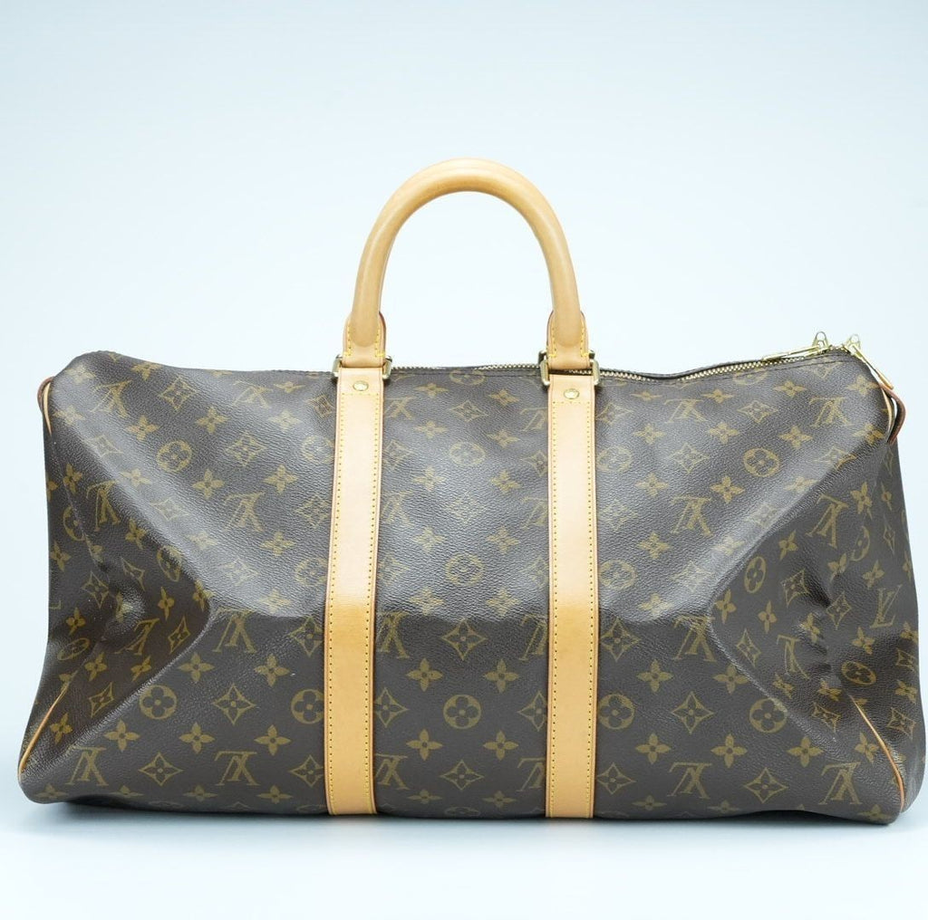 LOUIS VUITTON Keepall 45 M41428 Boston Bag Travel Bag Brown Large Capacity