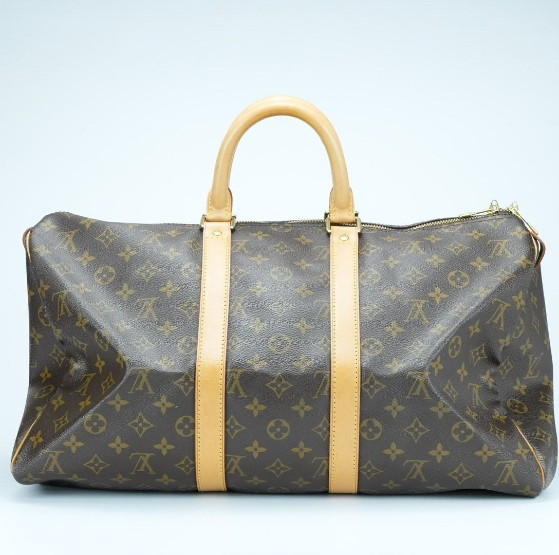 LOUIS VUITTON Keepall 45 M41428 Boston Bag Travel Bag Brown Large Capacity