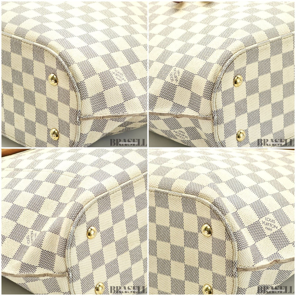 LOUIS VUITTON Girolata N41579 Damier Azur Bucket Handbag Ivory Women’s