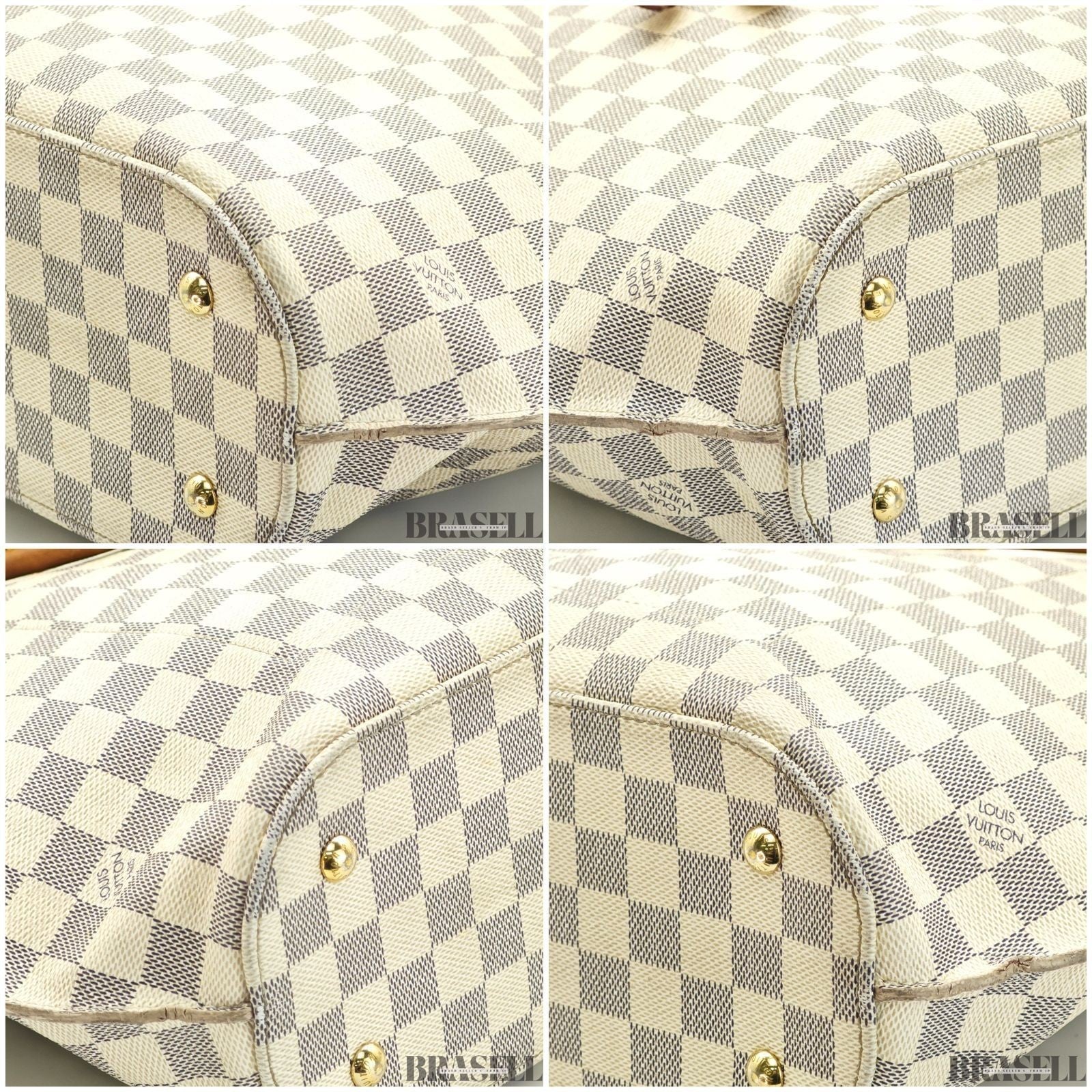 LOUIS VUITTON Girolata N41579 Damier Azur Bucket Handbag Ivory Women’s