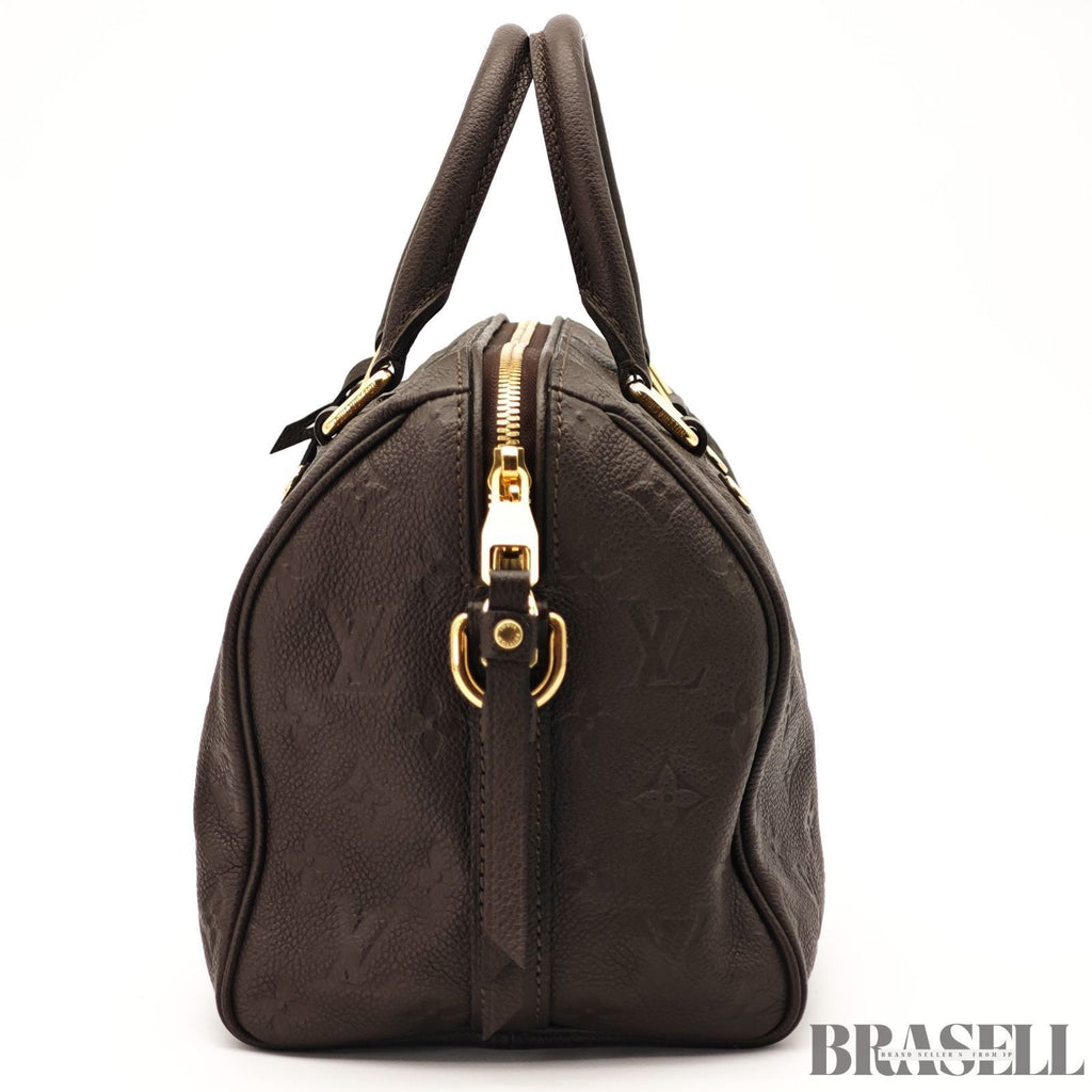 Louis Vuitton Monogram Empreinte Speedy Bandouliere 25 Terre Brown M40761