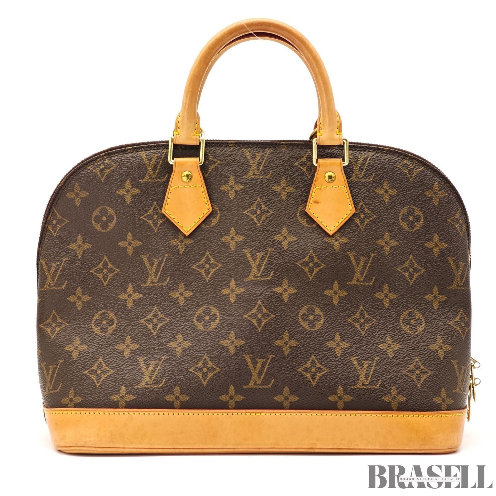 Louis Vuitton Alma PM M51130 Monogram Bag Handbag Coated Canvas Leather Brown