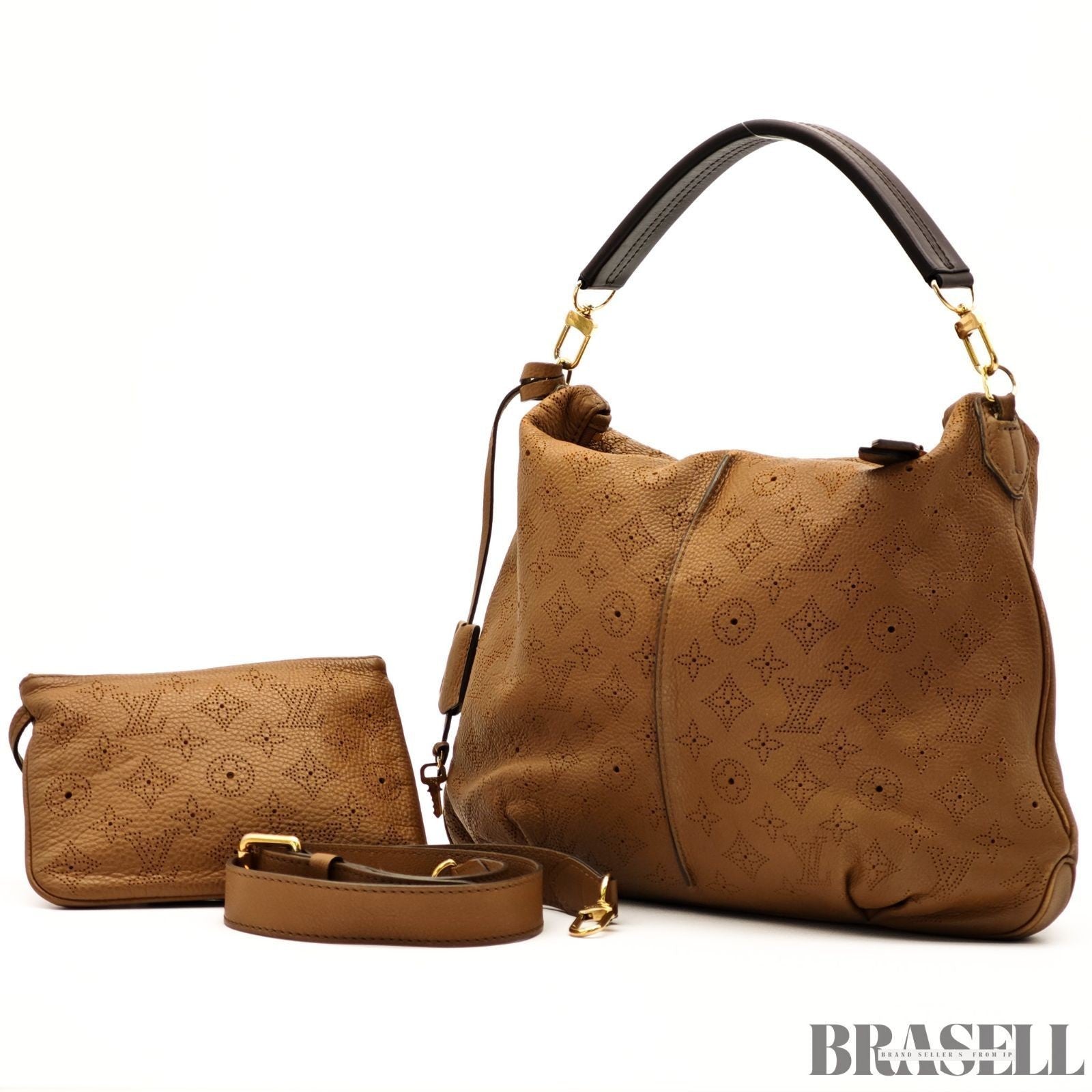 Louis Vuitton Serena PM M94212 Mahina Caramel 2Way Handbag Shoulder Bag