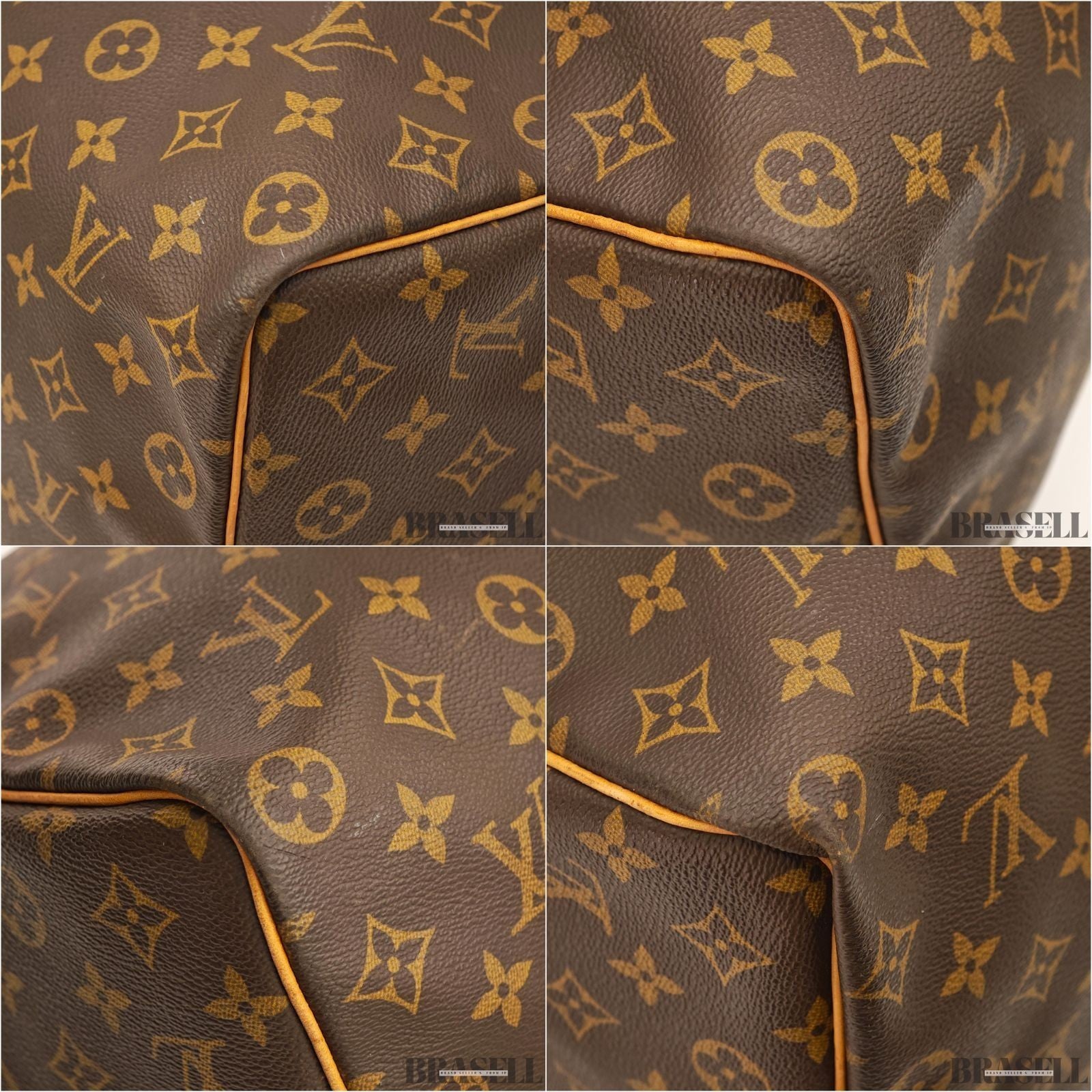 Louis Vuitton Keepall 50 Monogram M41426 Boston Bag Brown With Padlock Key