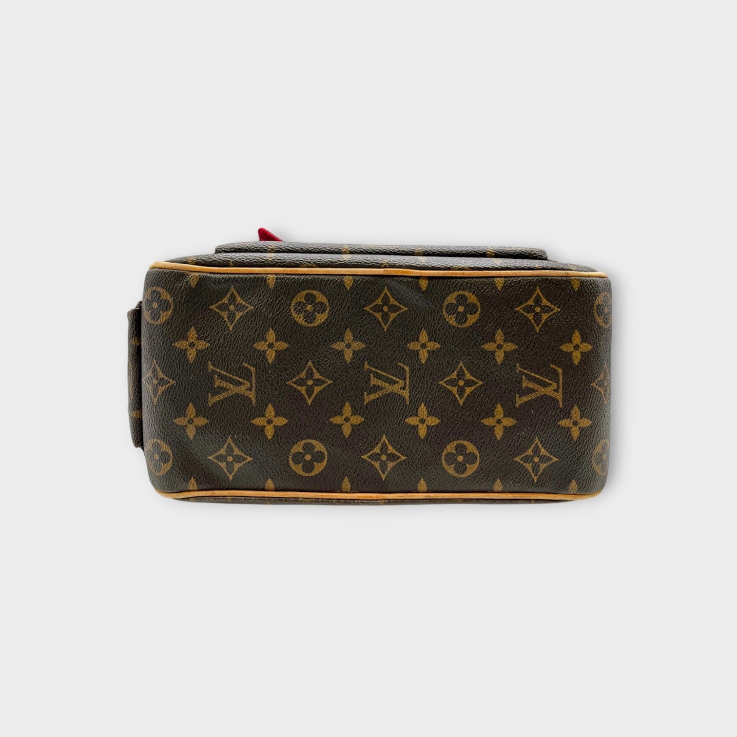 Louis Vuitton Monogram Excentri Cite M51161 Handbag Canvas Leather Brown【B】