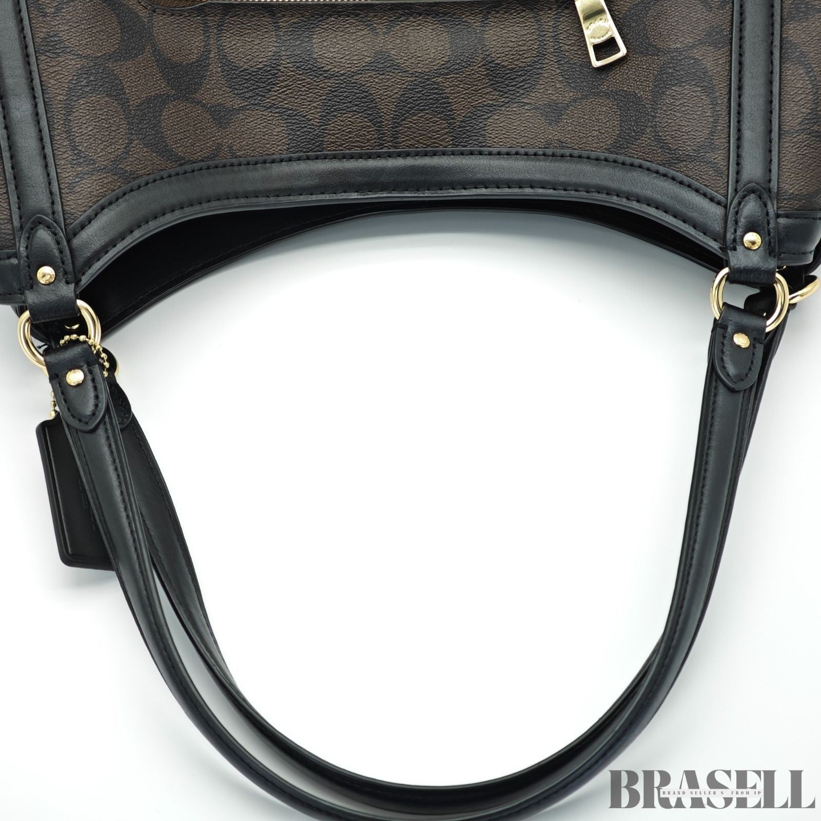 COACH Signature Christy C6232 Handbag Brown Women's