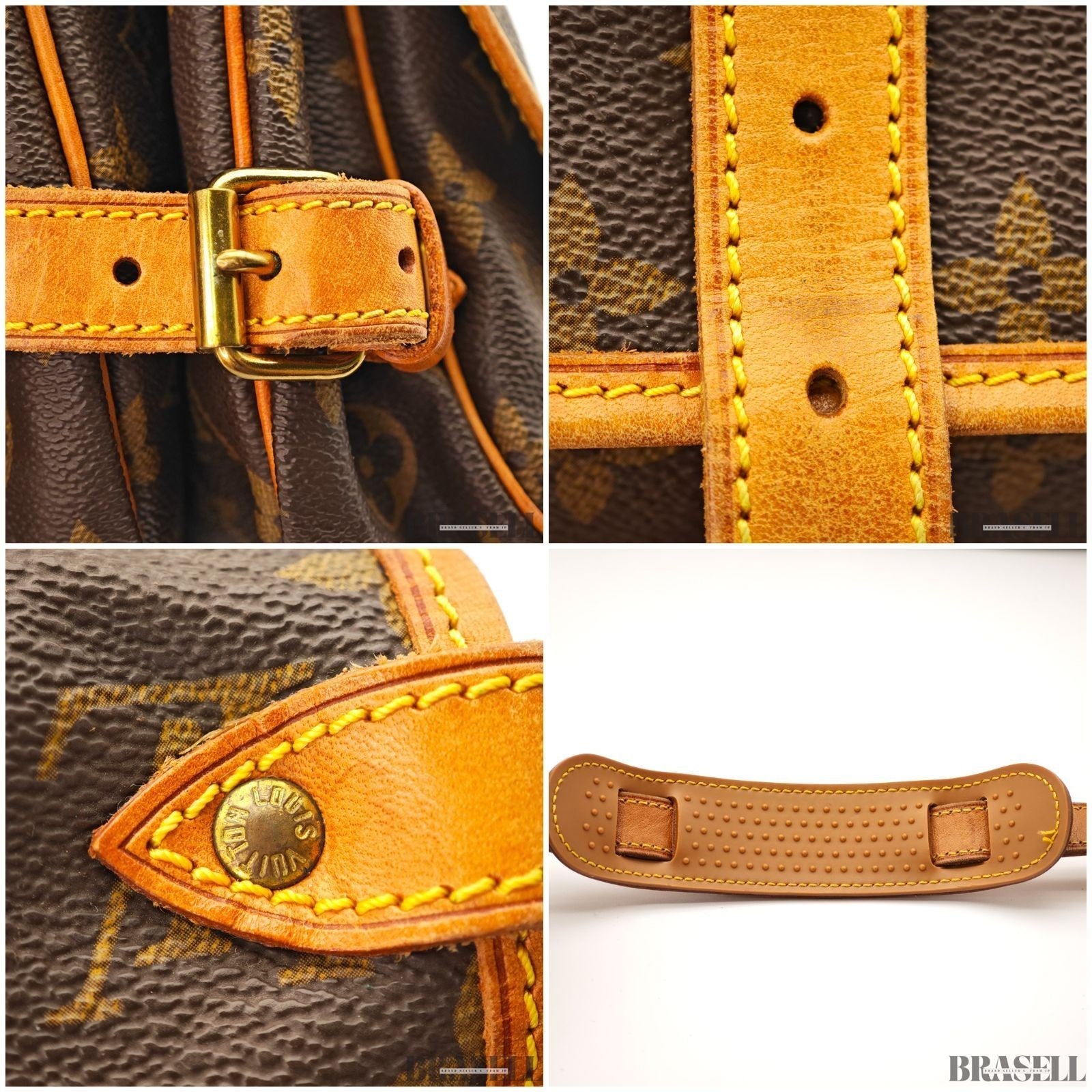 Louis Vuitton Saumur 30 M42256 Shoulder Bag Monogram Canvas Leather Brown