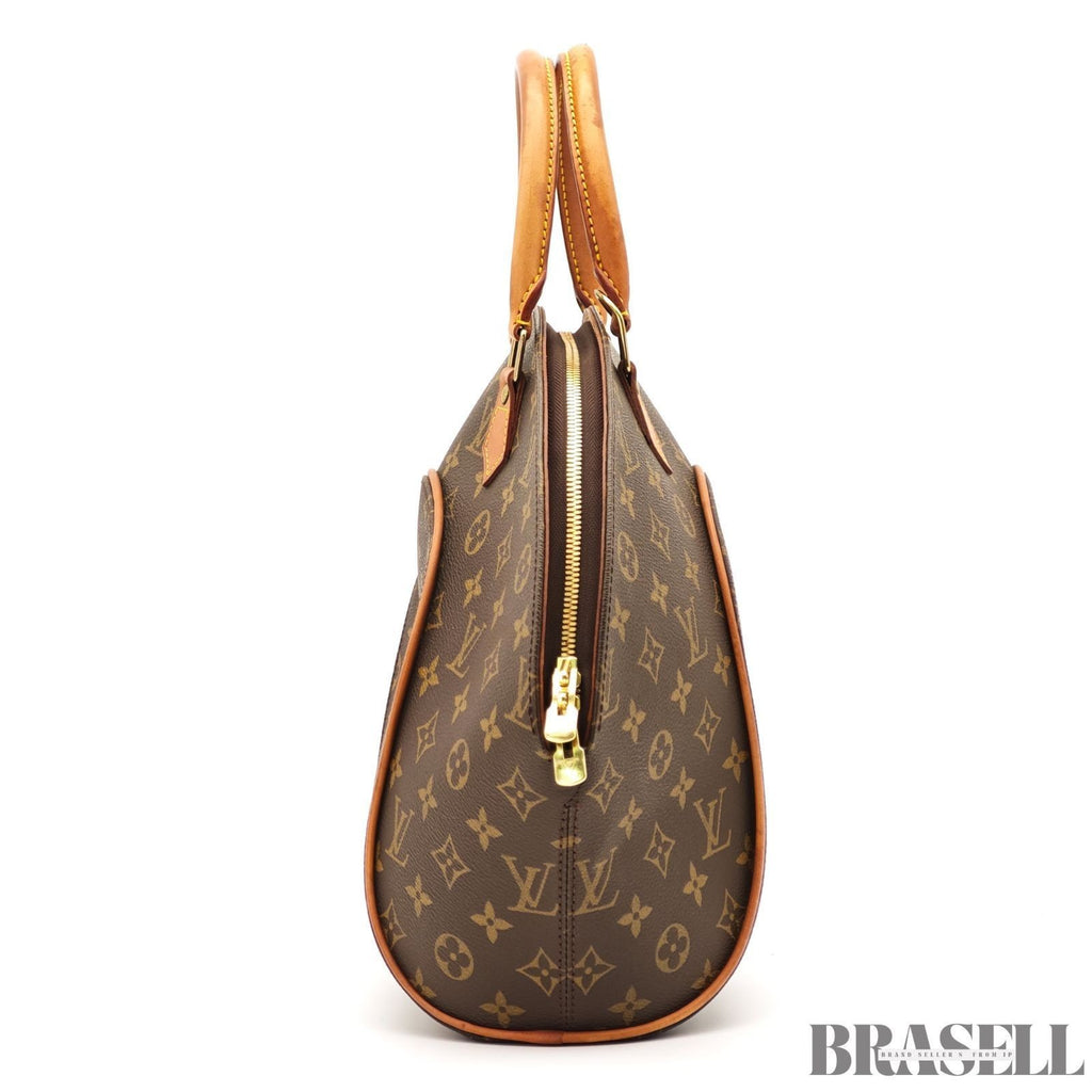 LOUIS VUITTON LV Logo Ellipse MM Hand Bag Monogram Leather Brown M51126 Large