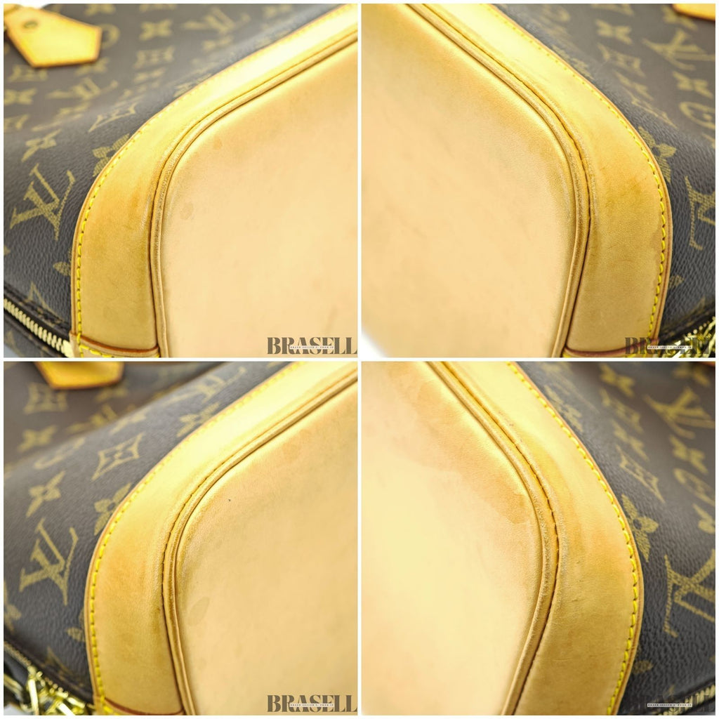 LOUIS VUITTON Monogram Alma PM M53151 Handbag Brown with Padlock