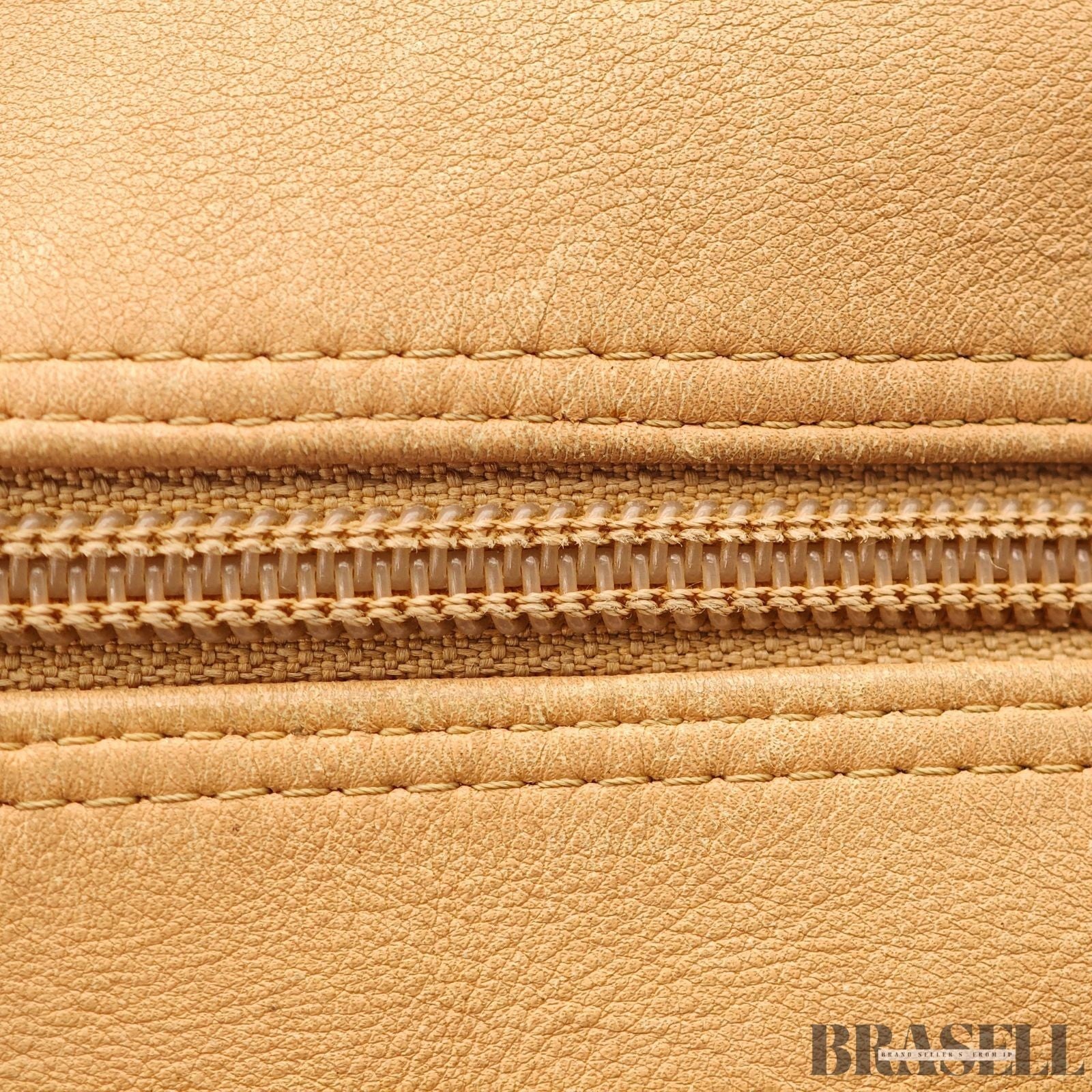 CHANEL Cambon Bowling Bag Handbag Leather Beige Black France Women