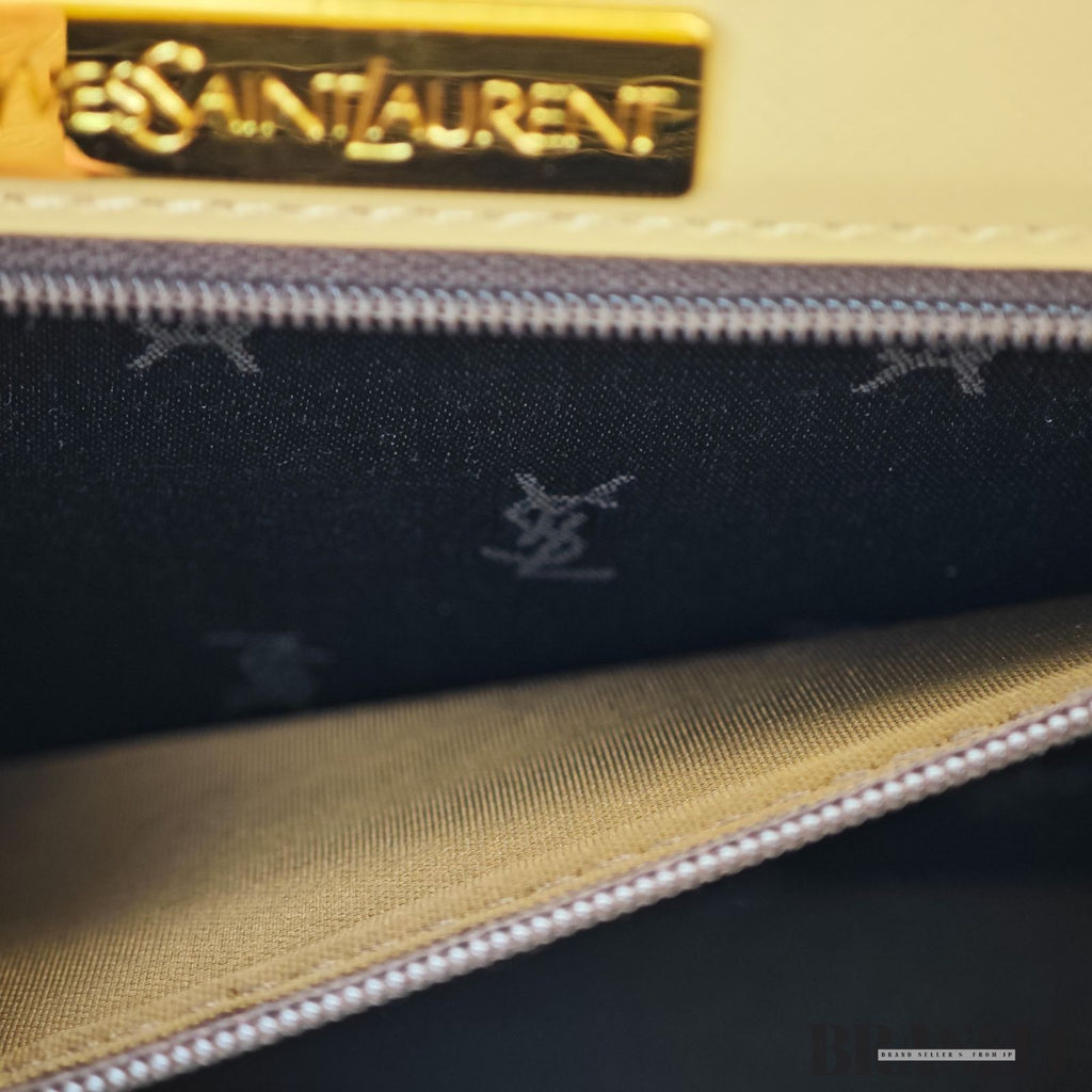 Yves Saint Laurent Vintage Style Top Handle Bag with Logo Hardware