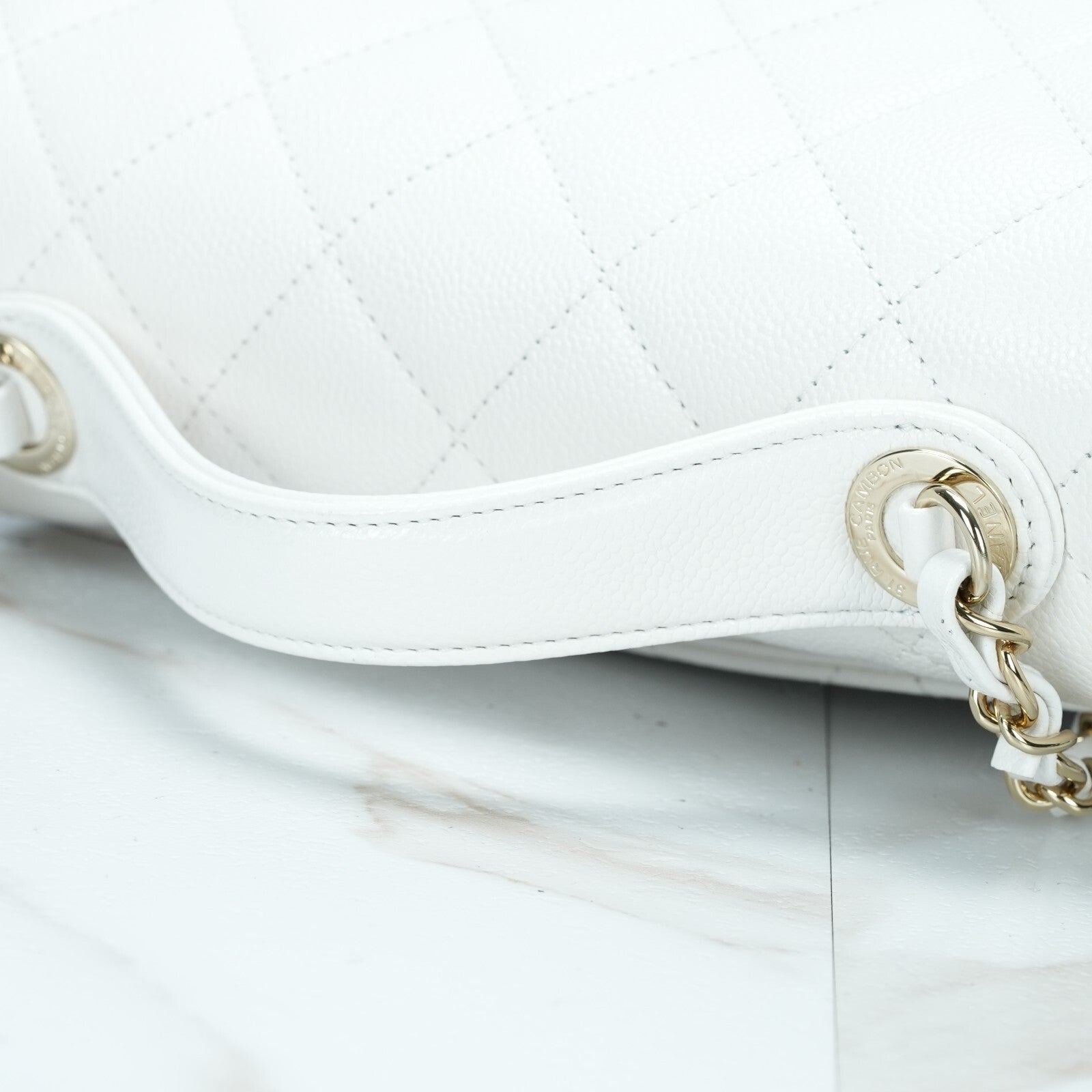Last Sale CHANEL Matelasse Affinity 2Way Shoulder Bag Caviar calfskin White