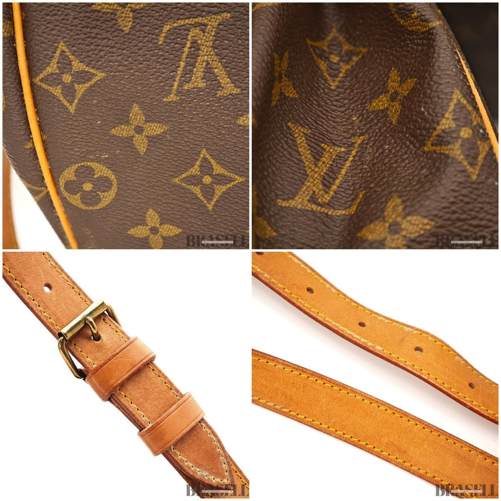 Louis Vuitton Saumur 35 M42254 Shoulder Bag Monogram Canvas Leather Brown Women