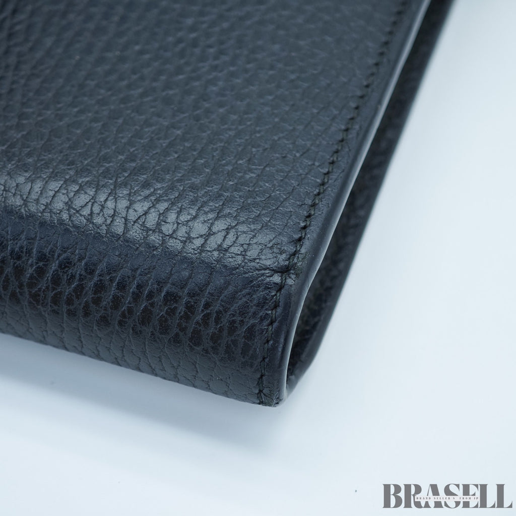 GUCCI Dionysus Tiger Head Chain Wallet 401231 Leather Black